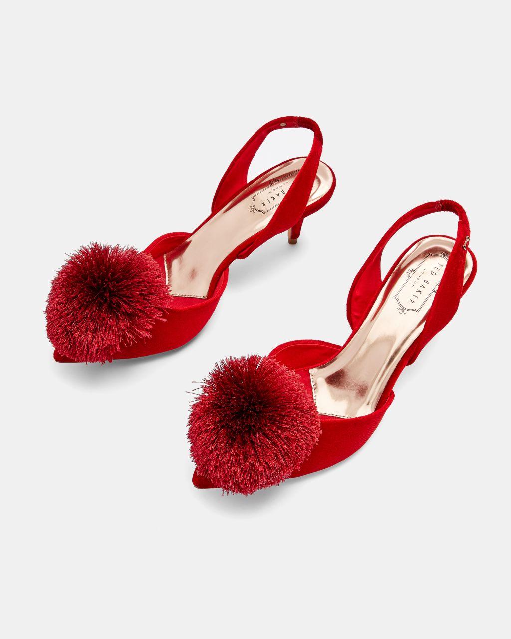 Ted Baker Pom Pom Kitten Heel 