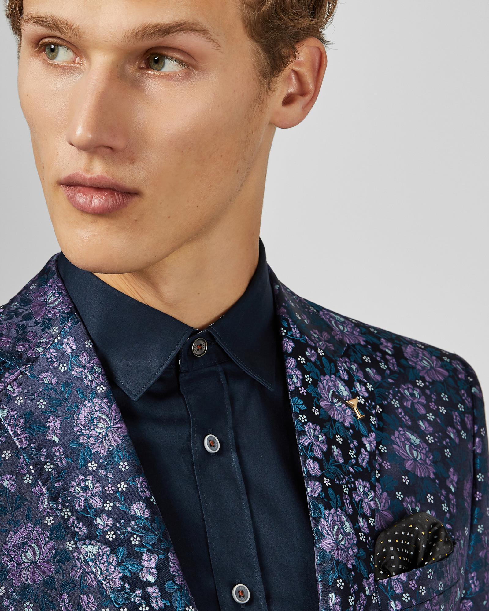 Ted Baker Synthetic Pashion Floral Jacquard Jacket in Purple for Men Lyst