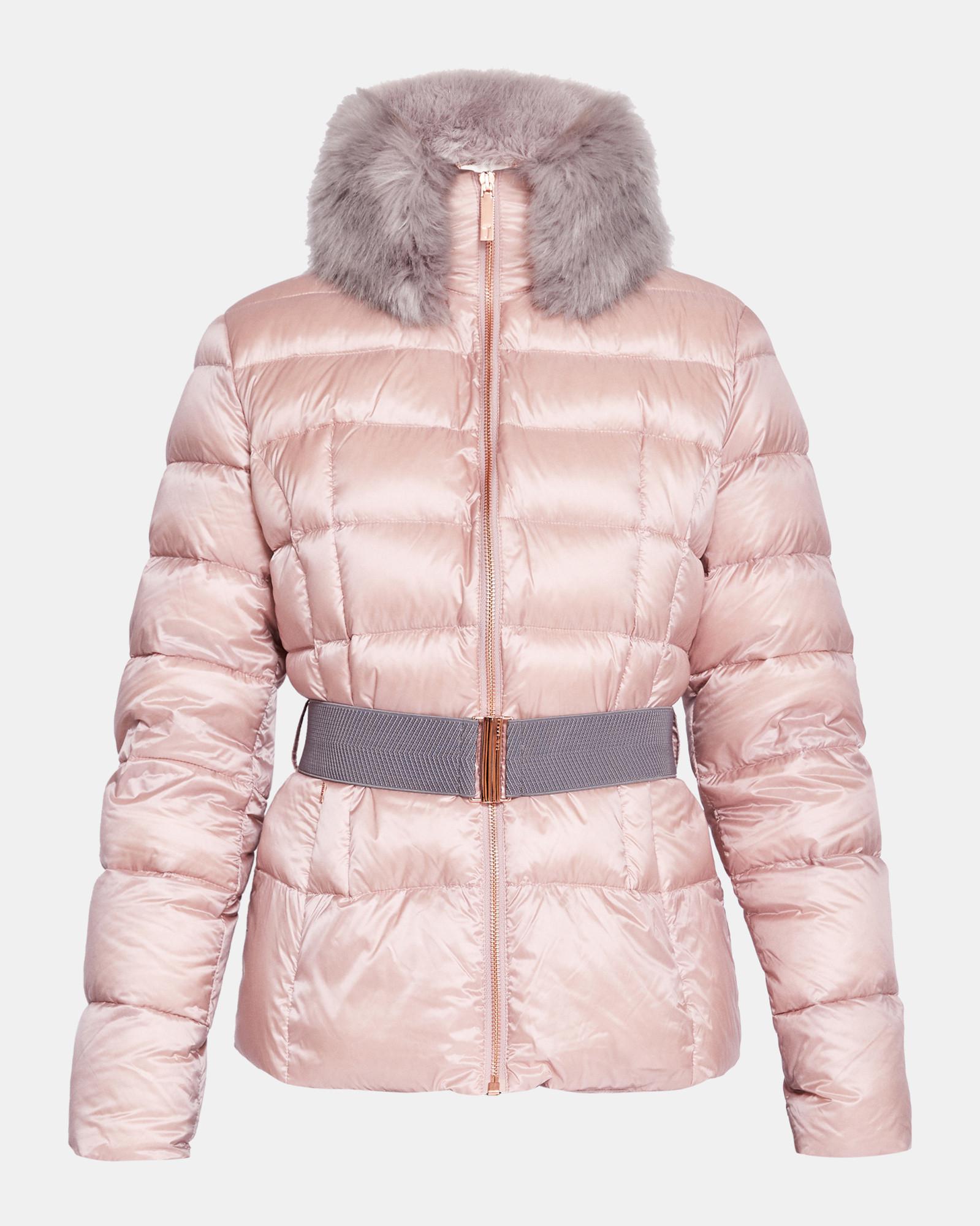 ted baker pink puffer jacket
