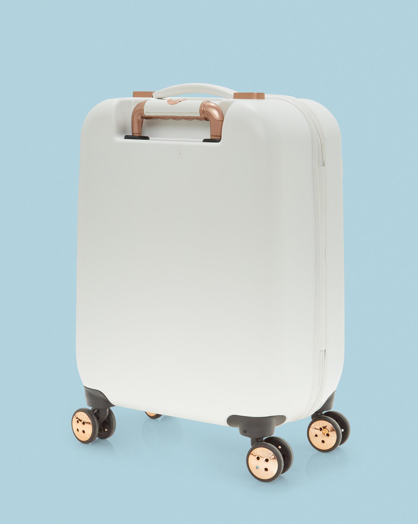Ted Baker Synthetic Bow Detail Cabin Suitcase in White | Lyst UK