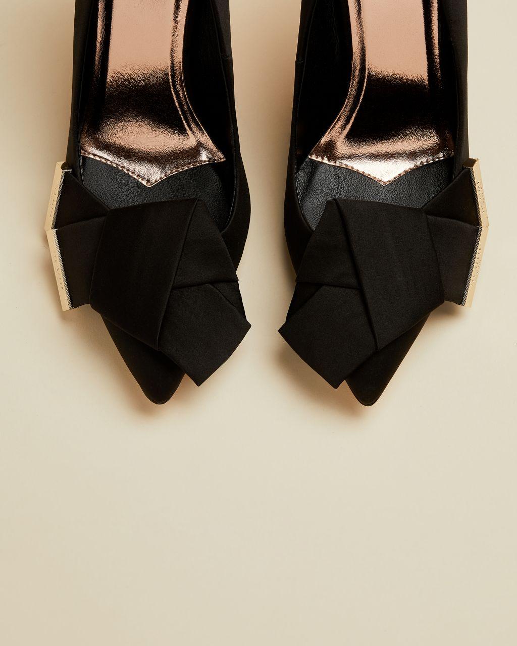 Ted Baker Satin Bow Detail Courts in Black | Lyst