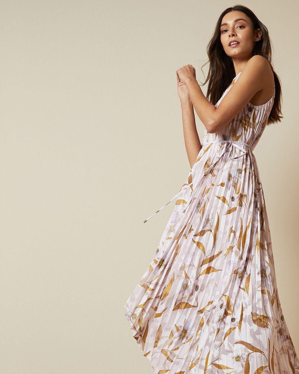 Ted Baker Synthetic Cabana Pleated Maxi 
