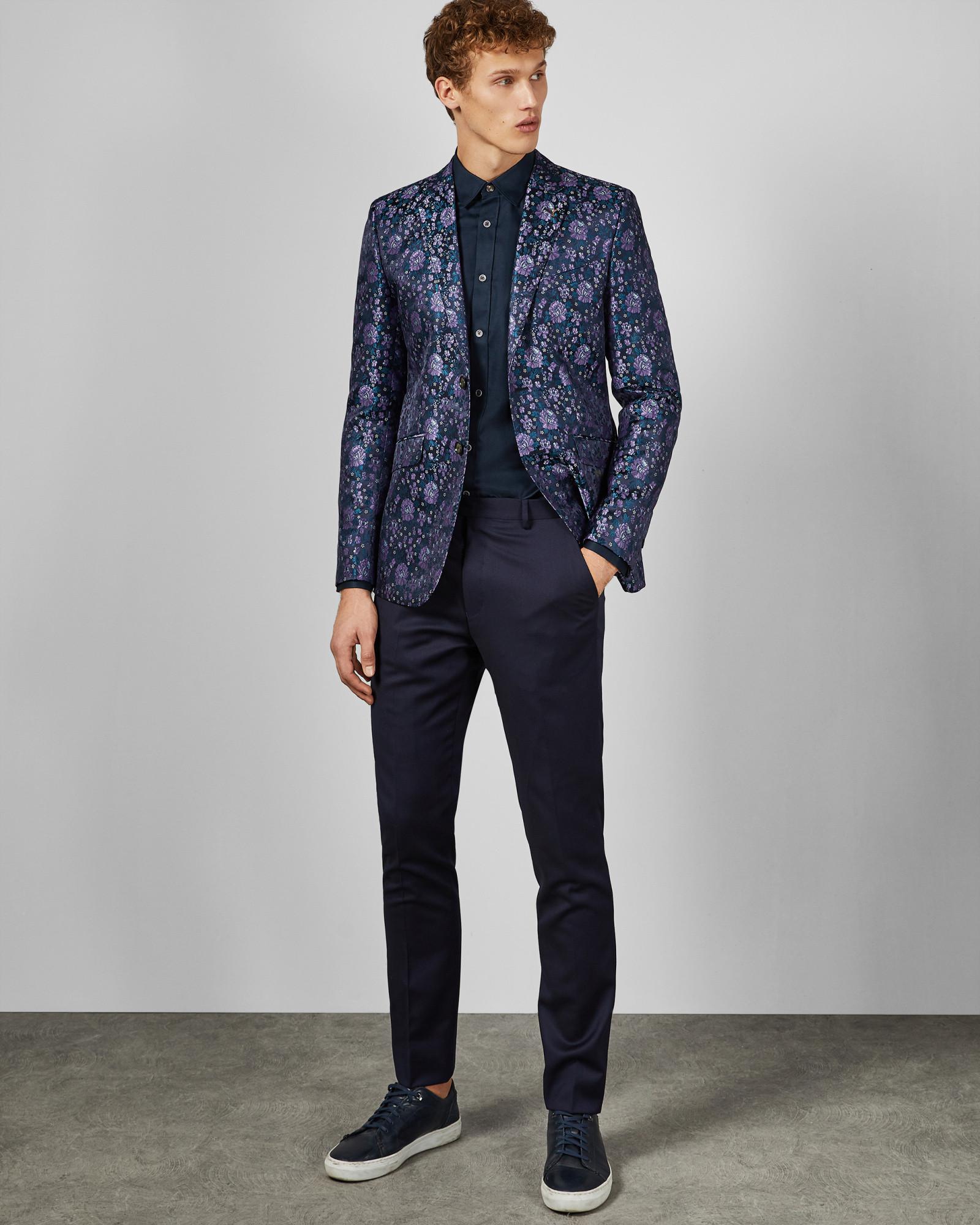 Ted Baker Synthetic Pashion Floral Jacquard Jacket in Purple for Men Lyst