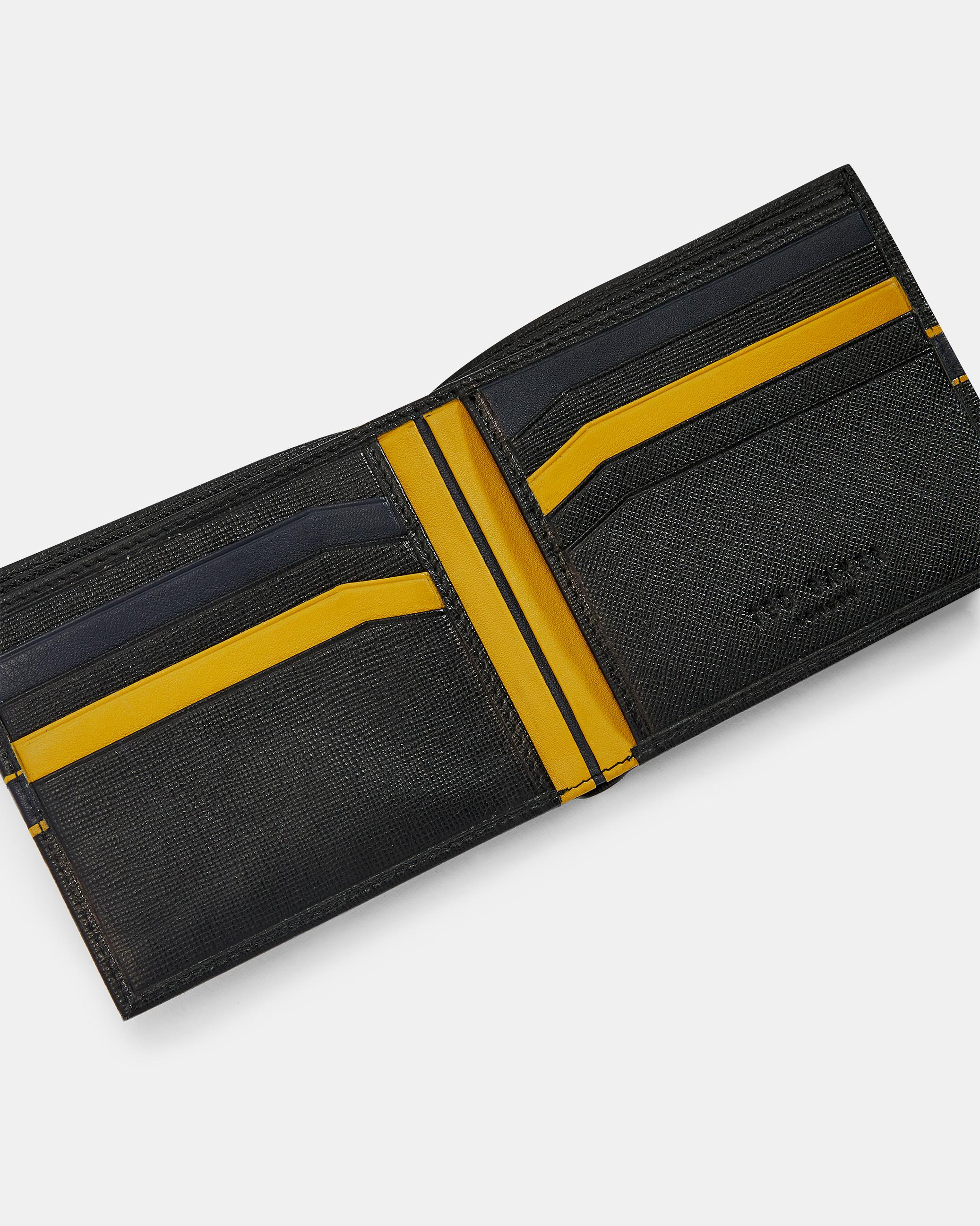 Ted Baker Striped Leather Bifold Wallet in Black for Men - Save 31% - Lyst
