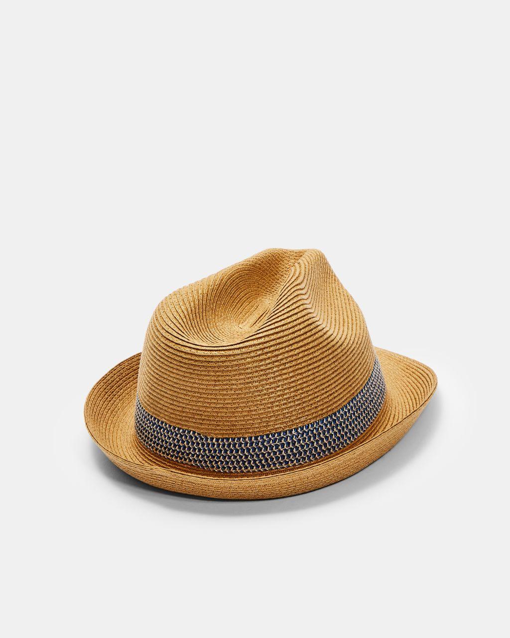Ted Baker Denim Straw Trilby Hat in Beige (Natural) for Men - Lyst