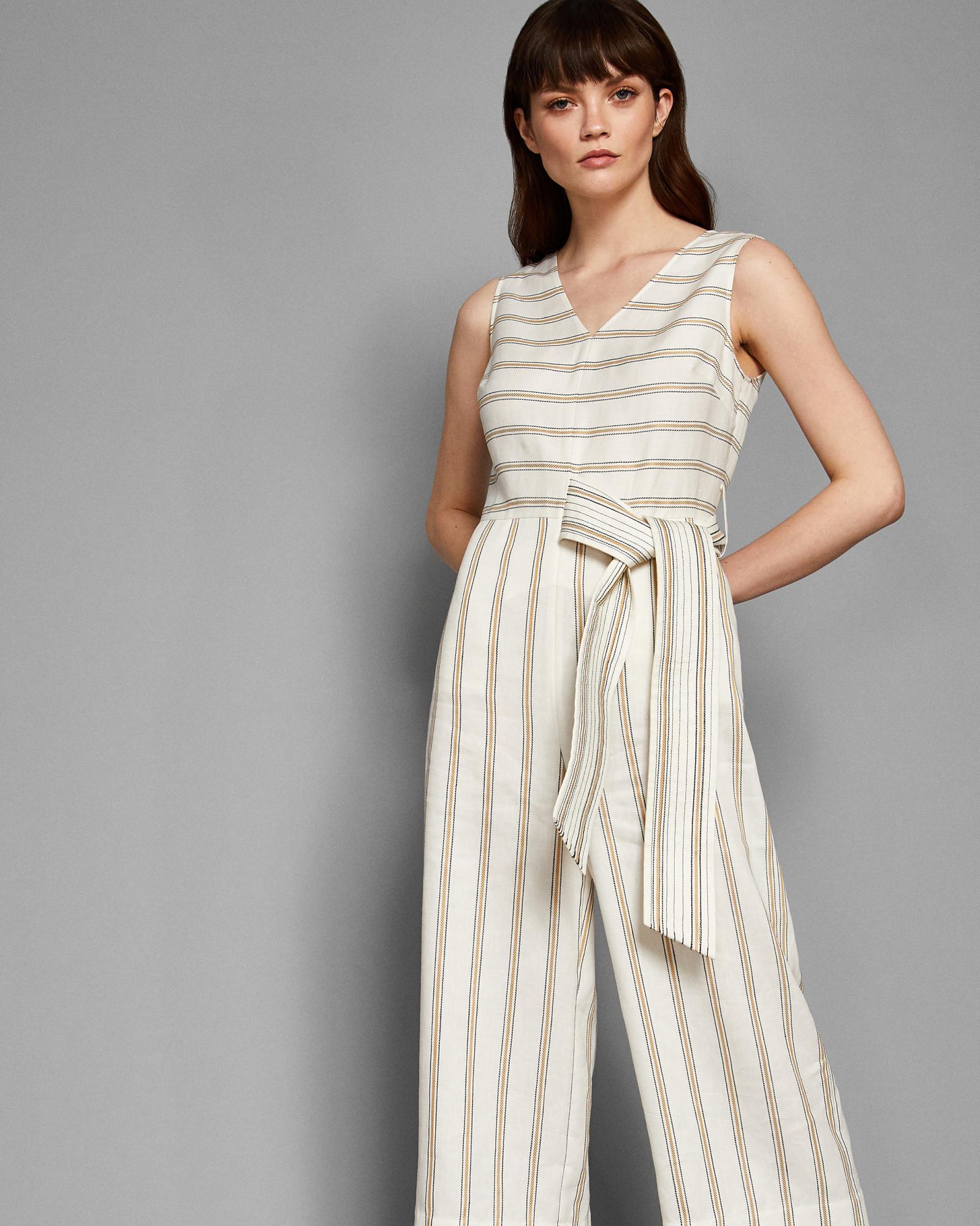 ted baker striped jumpsuit