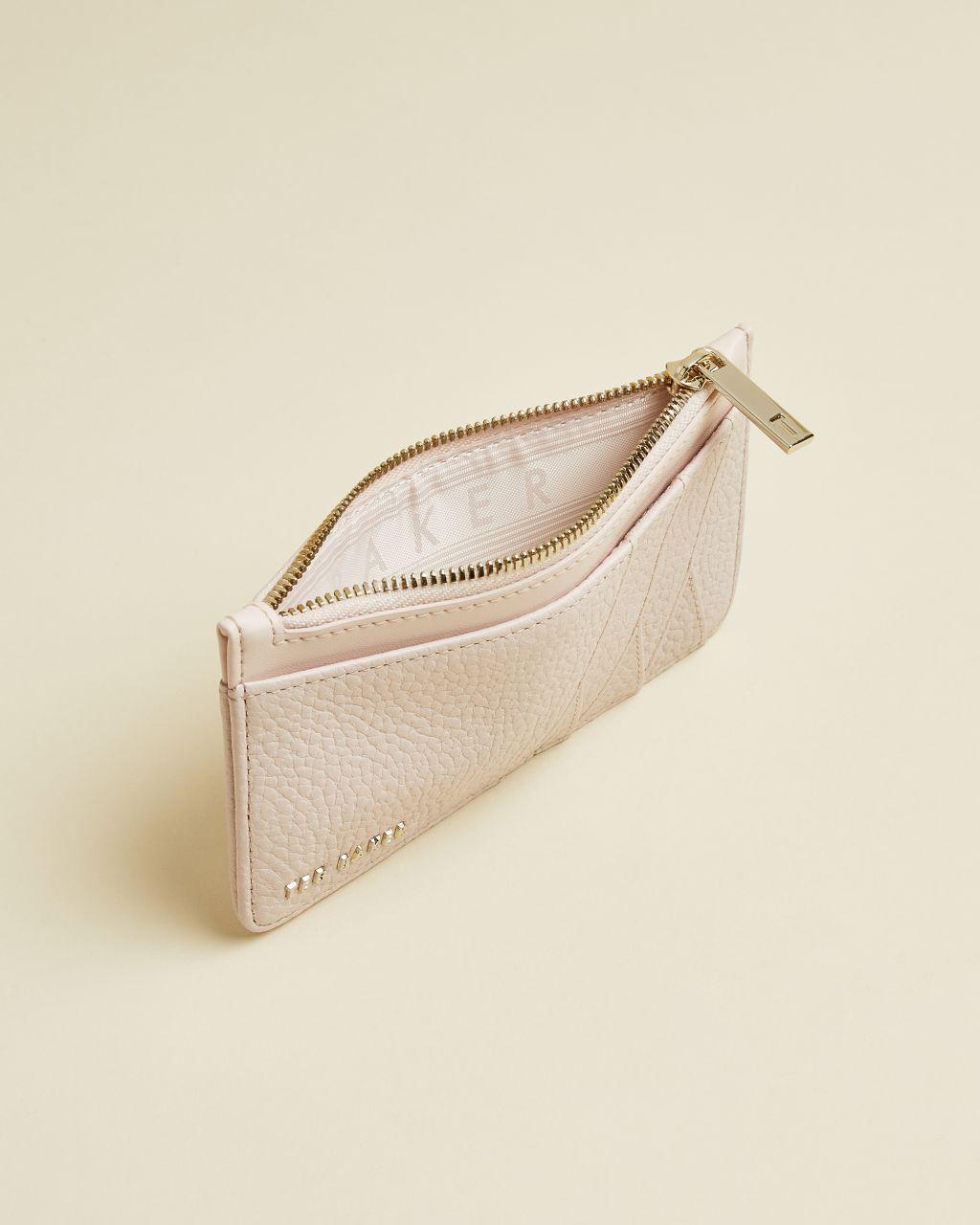 Ted Baker Leather Zipped Card Holder in Light Pink (Pink) Lyst