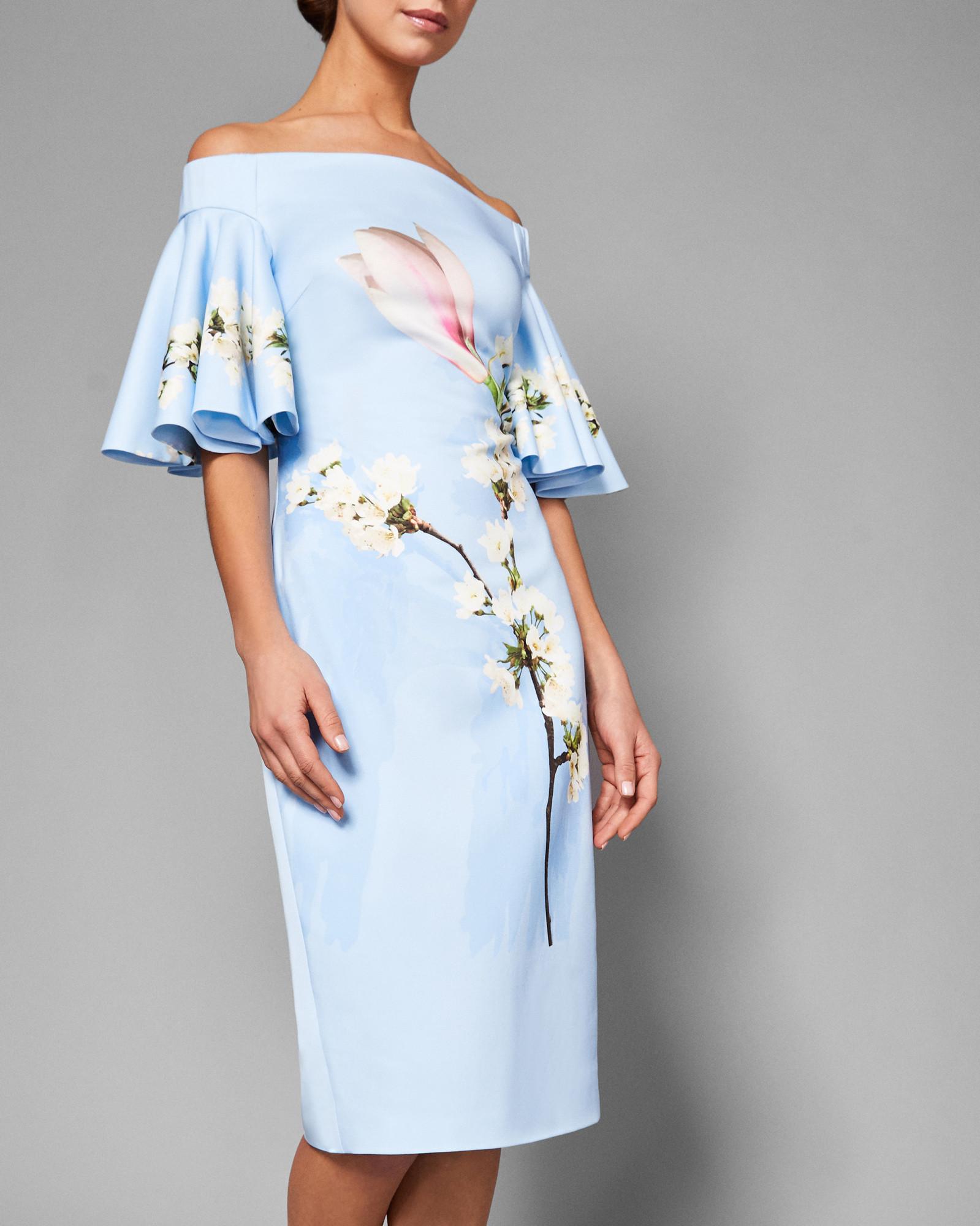 ted baker blue harmony dress