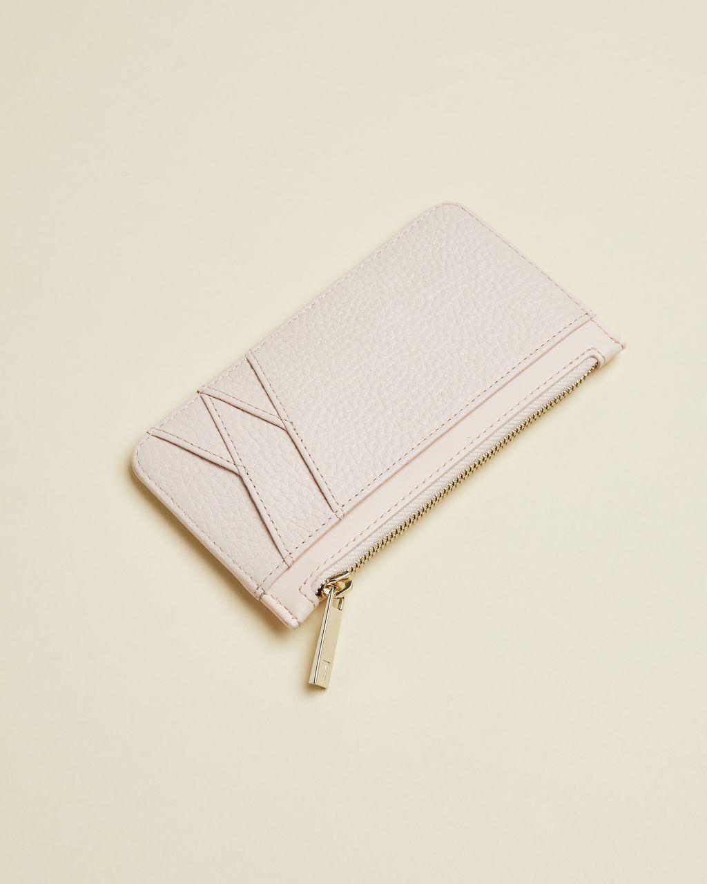 Ted Baker Leather Zipped Card Holder in Light Pink (Pink) Lyst