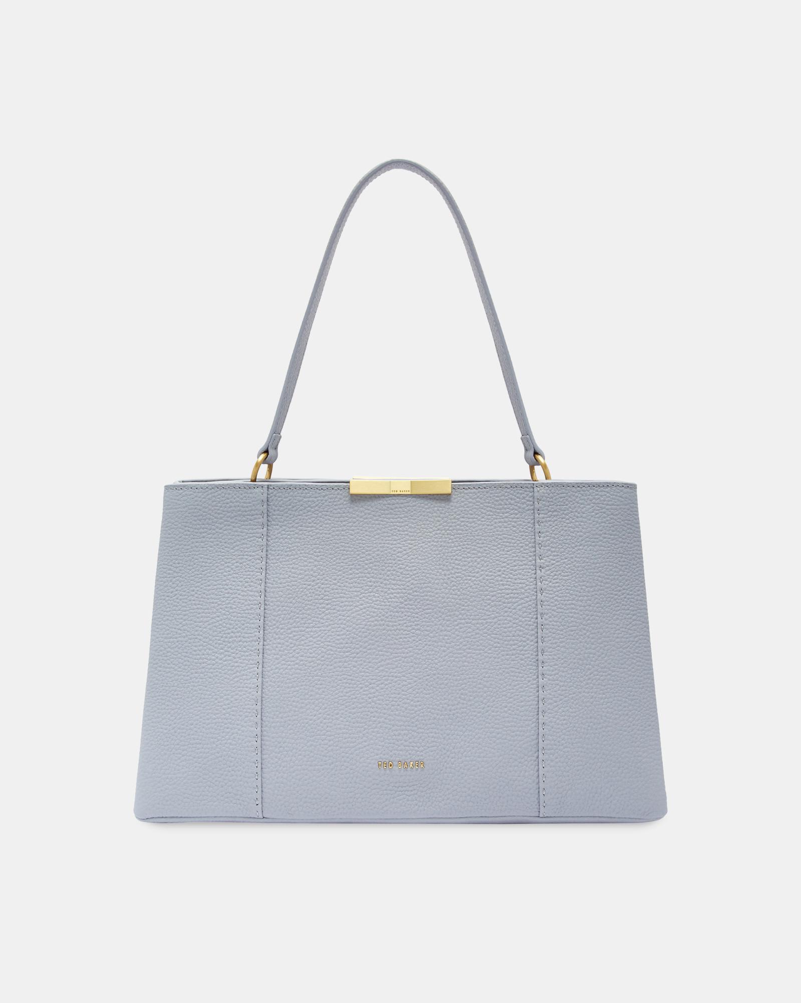 ted baker faceted bow leather tote bag
