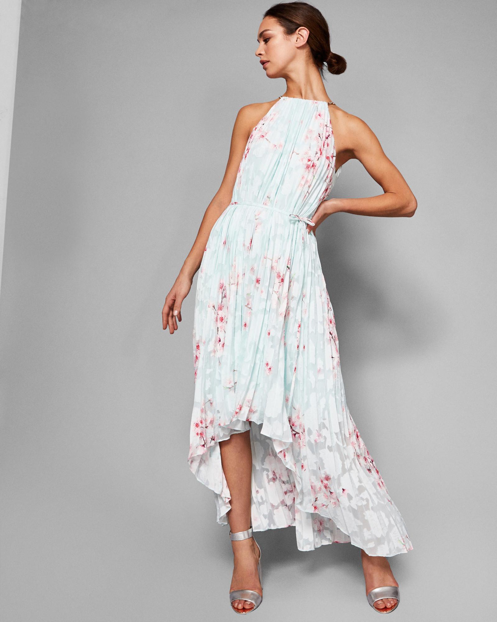 ted baker valetia elegance pleated maxi dress