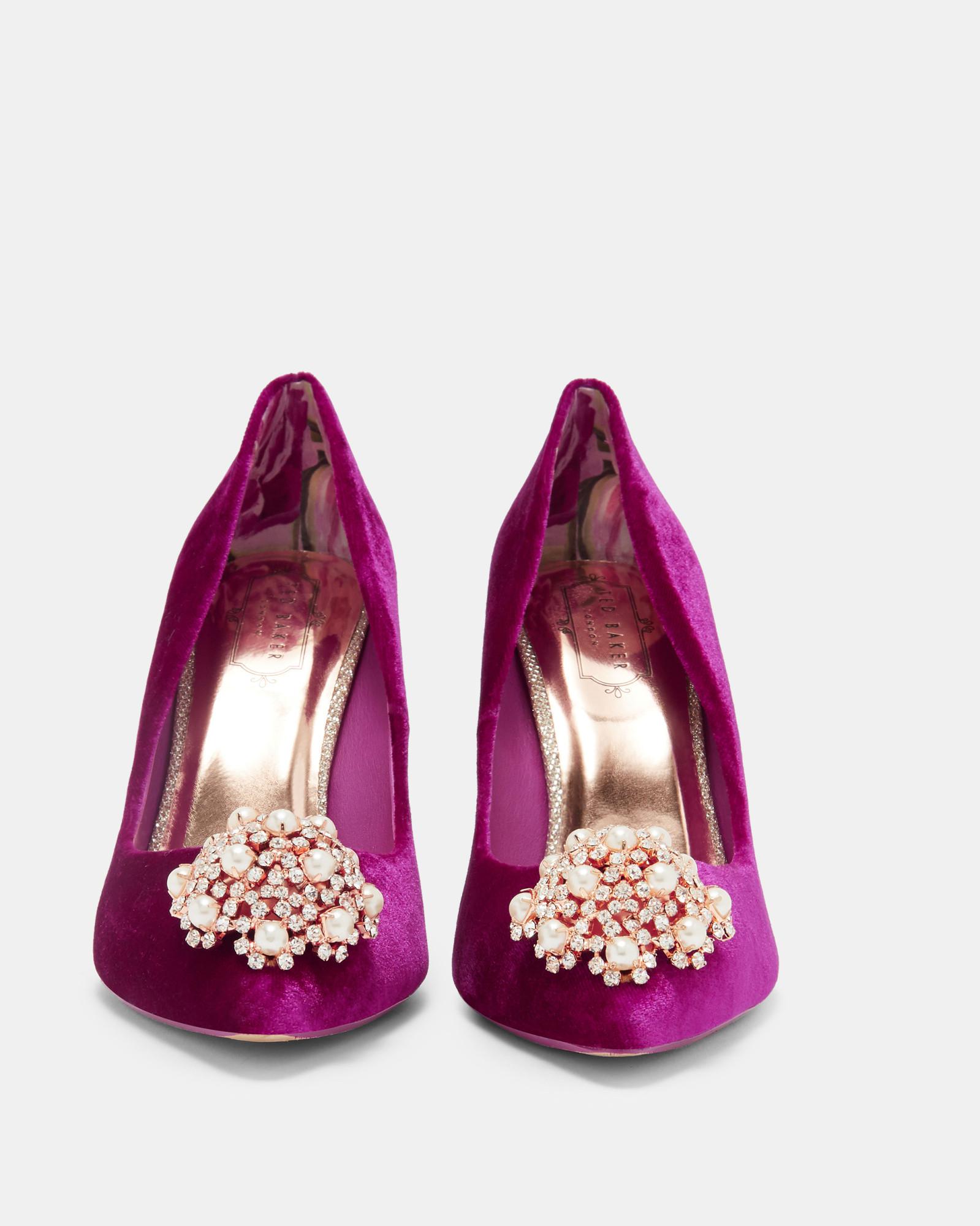 Ted Baker Brooch Detail Velvet Courts 