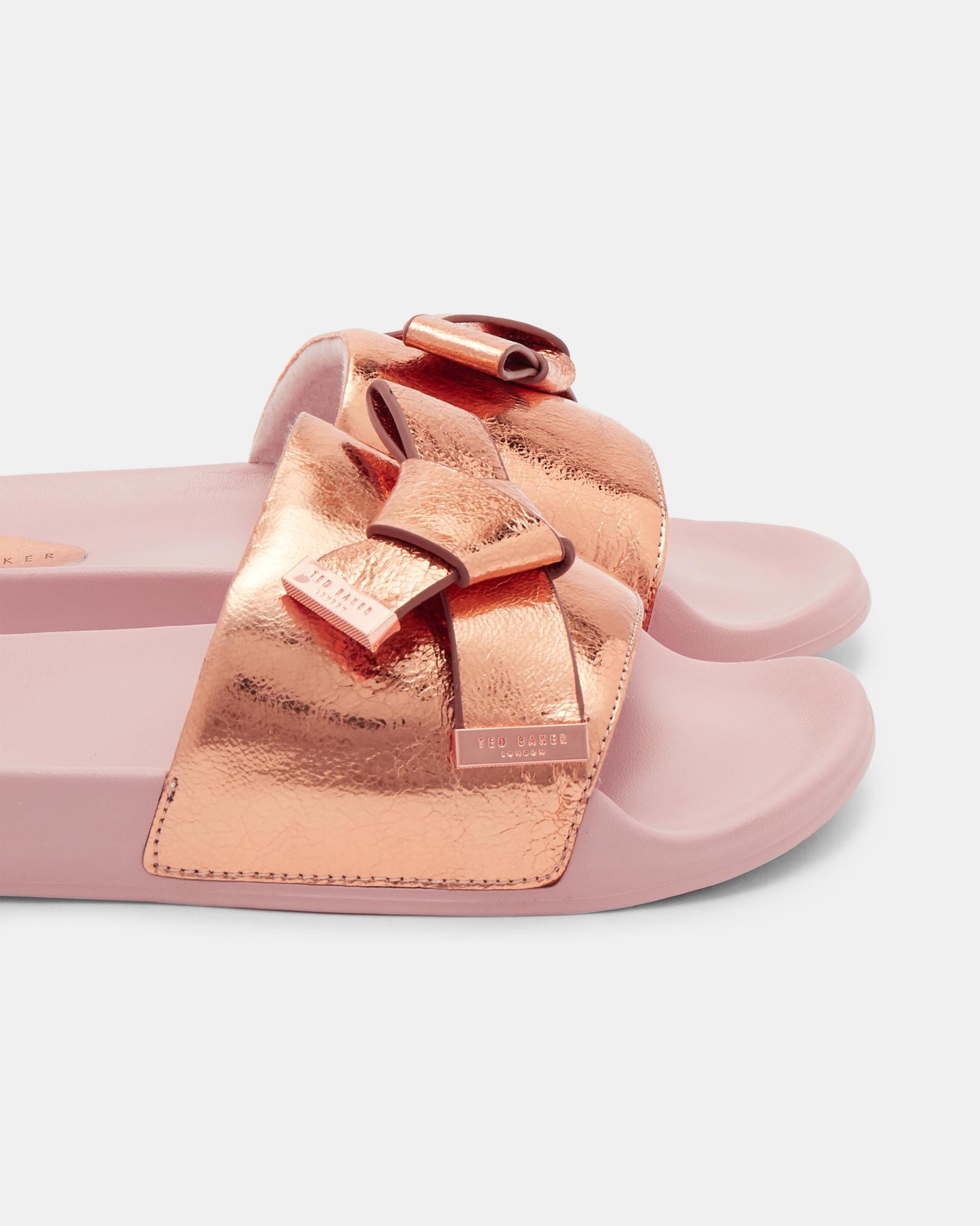 ted baker knotted bow sliders