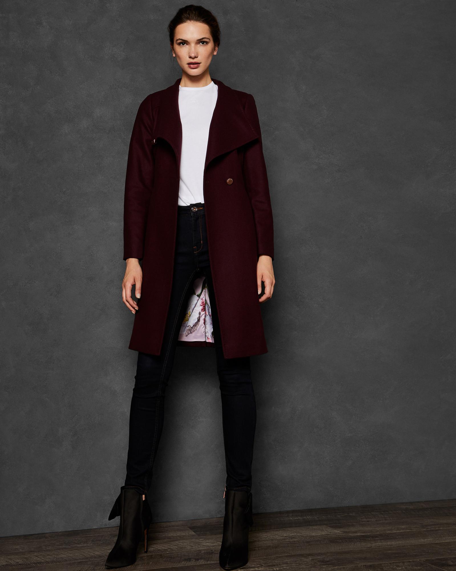 ted baker plum coat