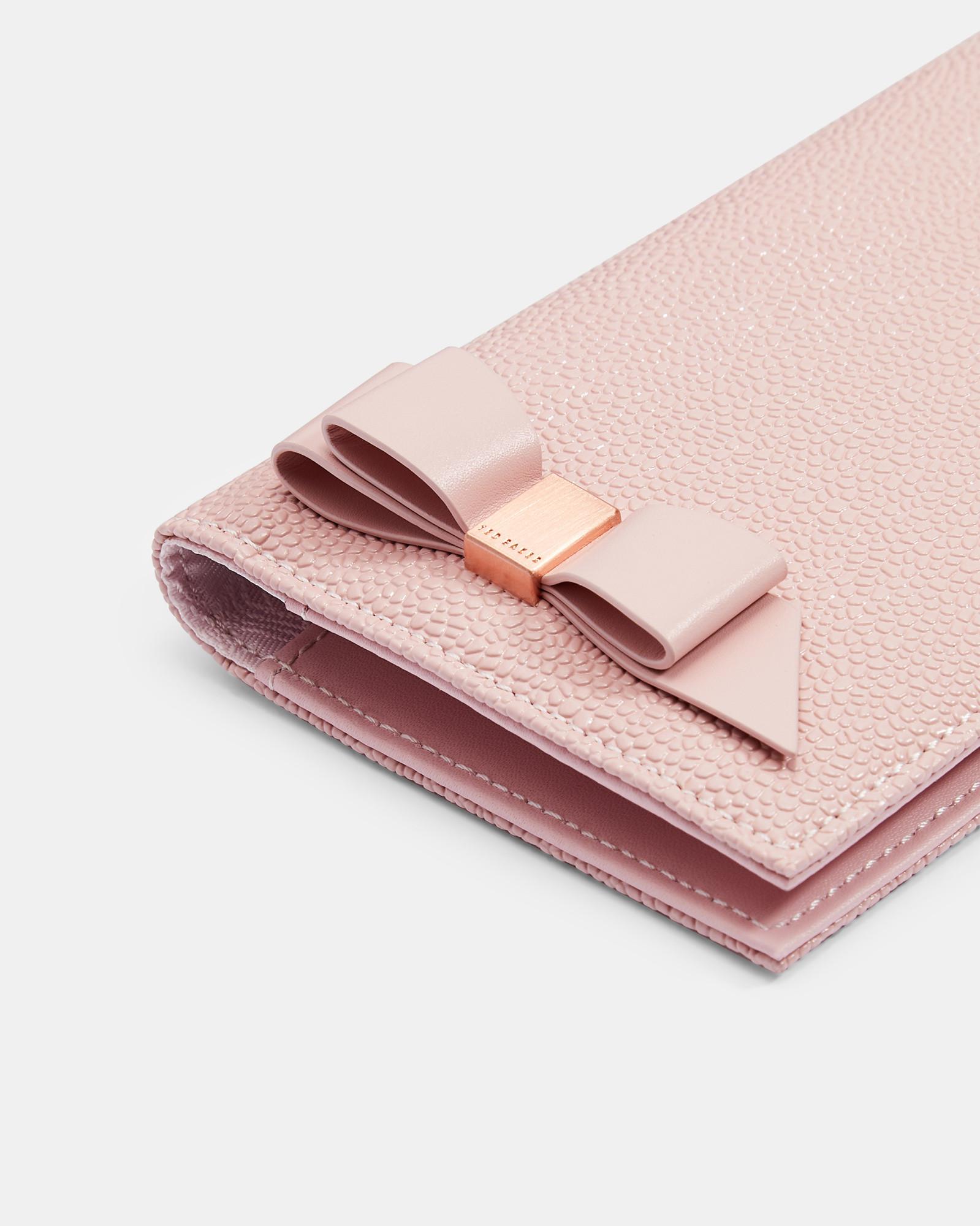 Ted Baker Bow Leather Passport Holder in Pink | Lyst