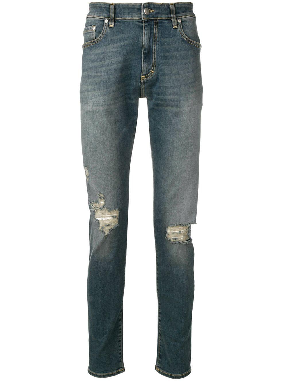 represent distressed jeans