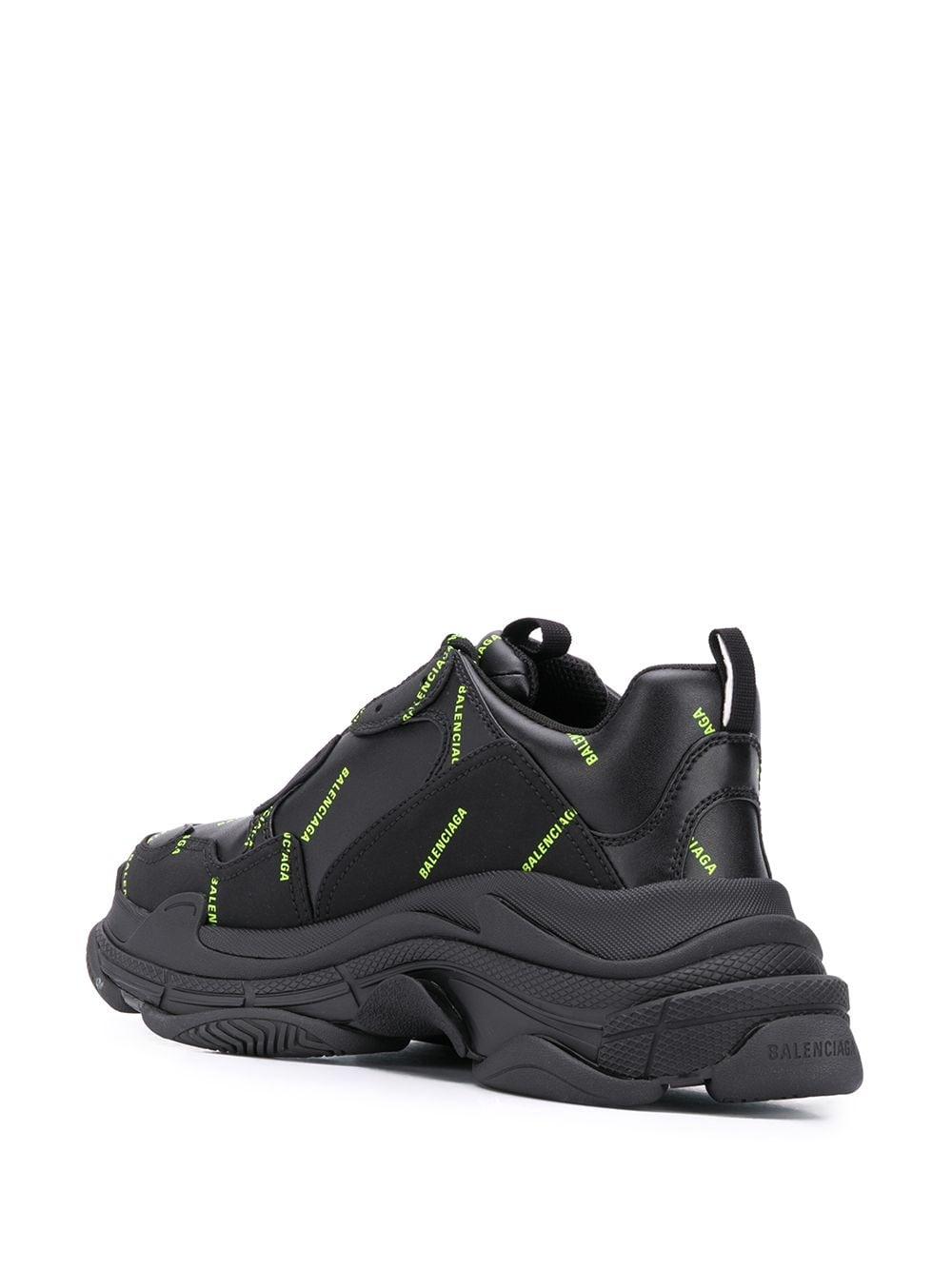 balenciaga shoes triple s black