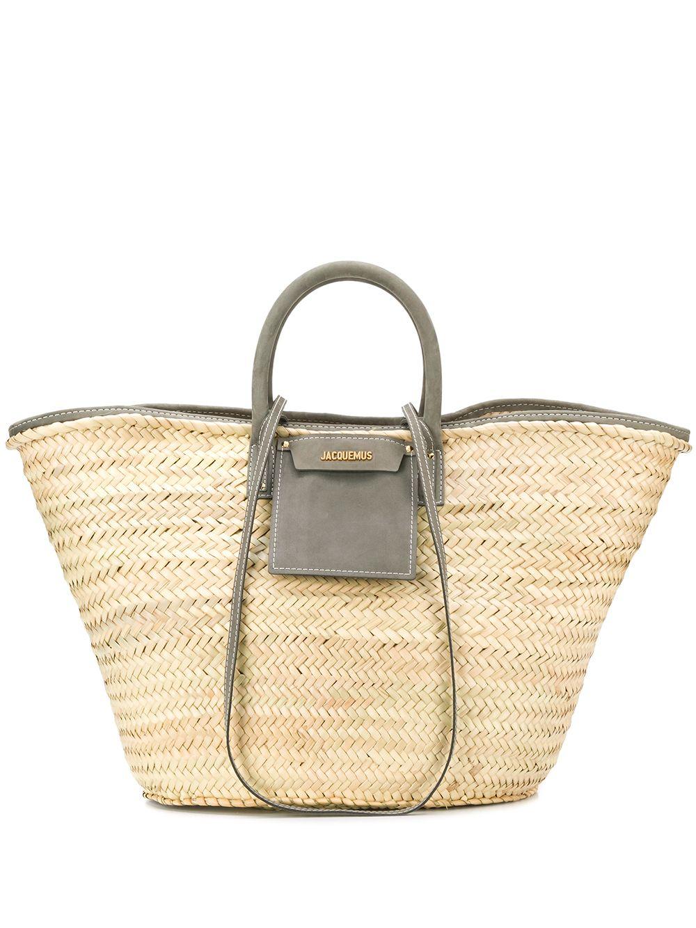 Jacquemus Le Grand Panier Soleil Tote in Gray | Lyst