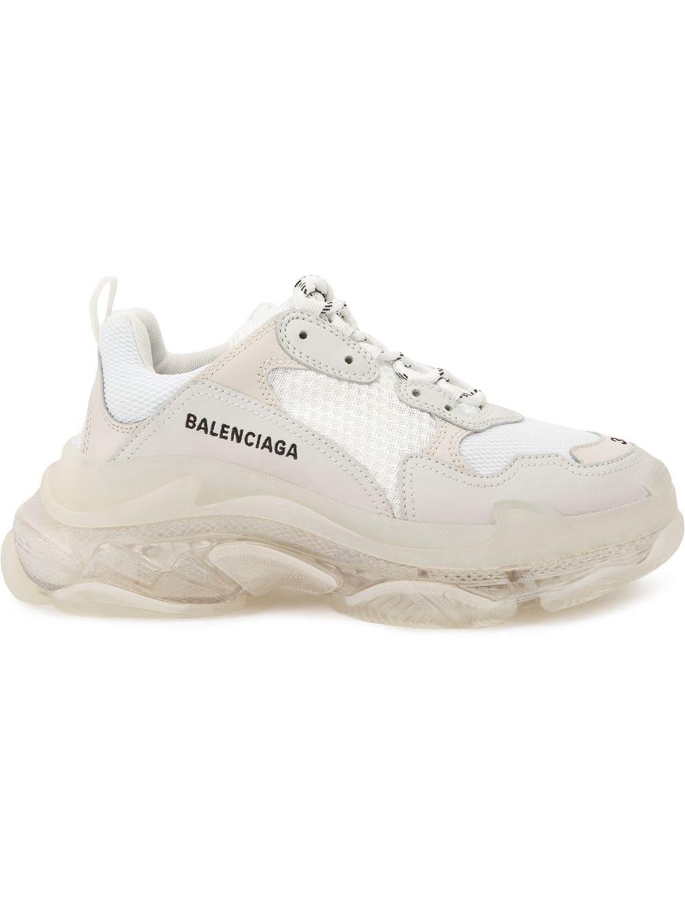 balenciaga white triple s