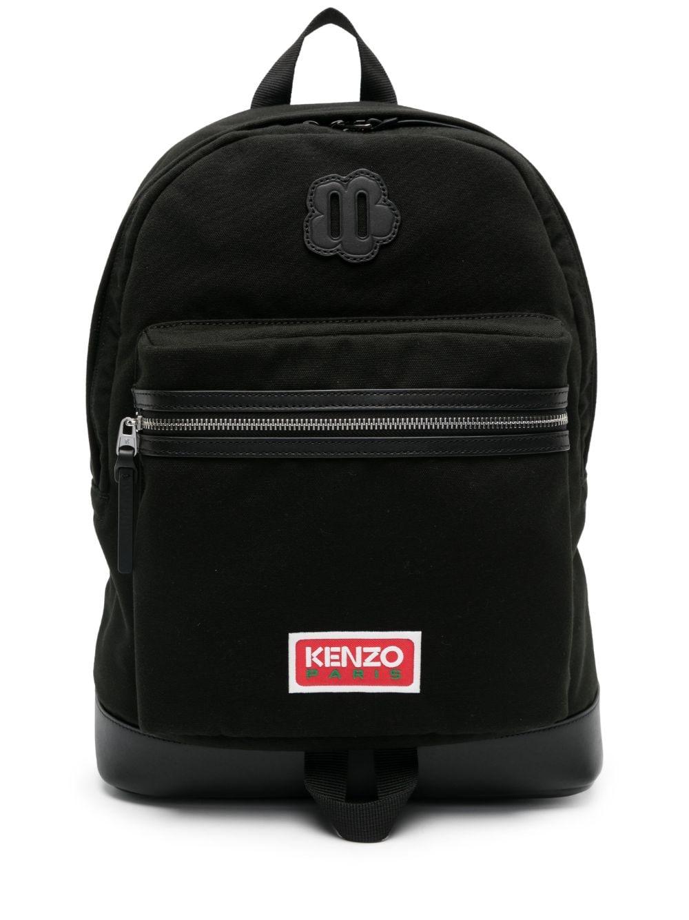 KENZO Bold Logo Explore Backpack in Black for Men | Lyst