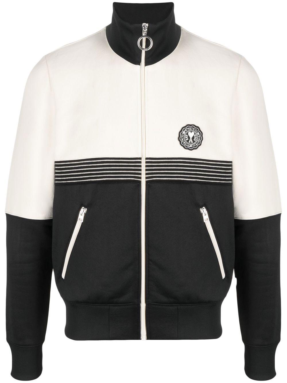 Ami Paris Logo Nylon Track Jacket in White for Men | Lyst UK