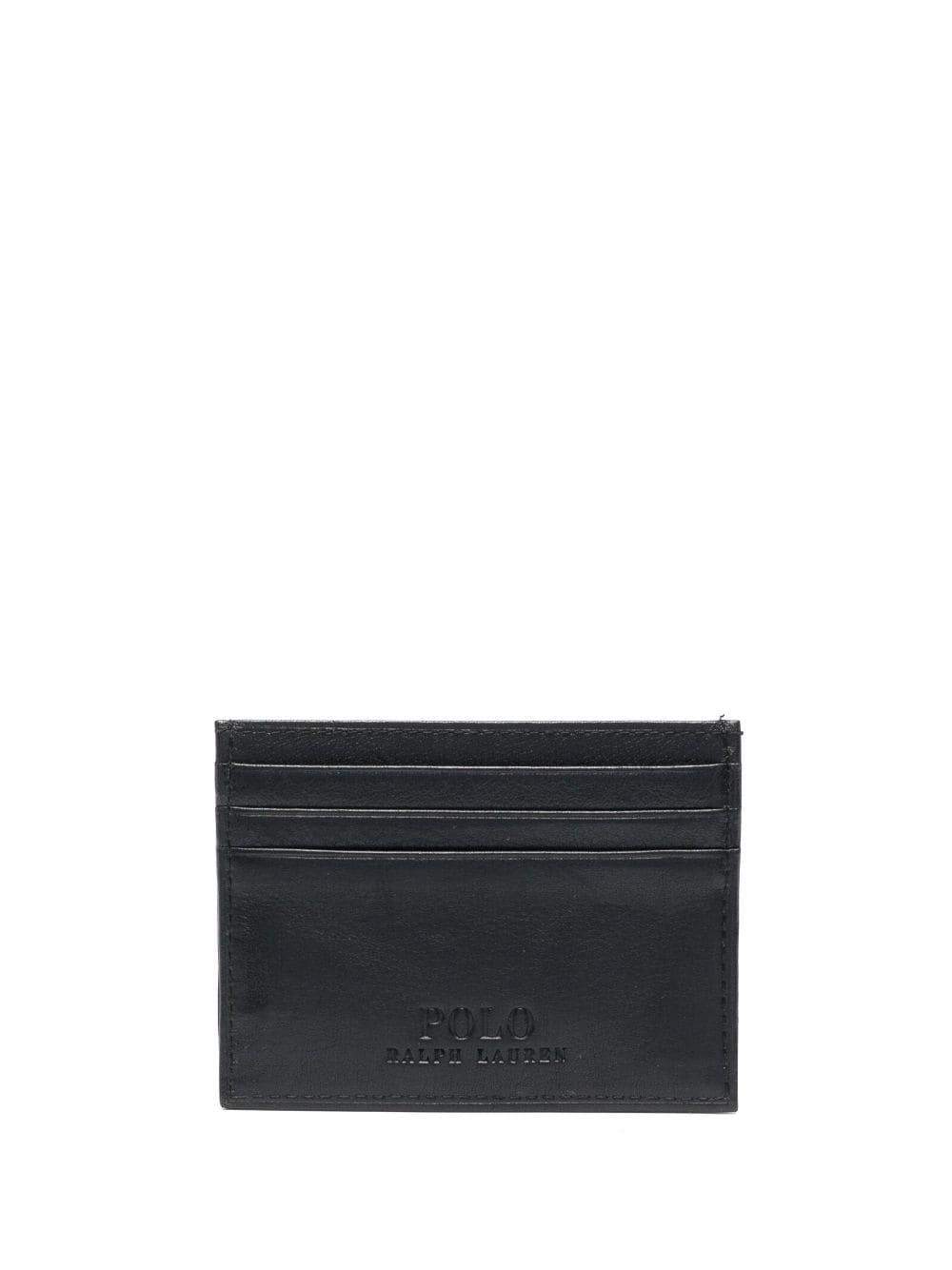 Polo Ralph Lauren Leather Card Holder in Black for Men Lyst UK