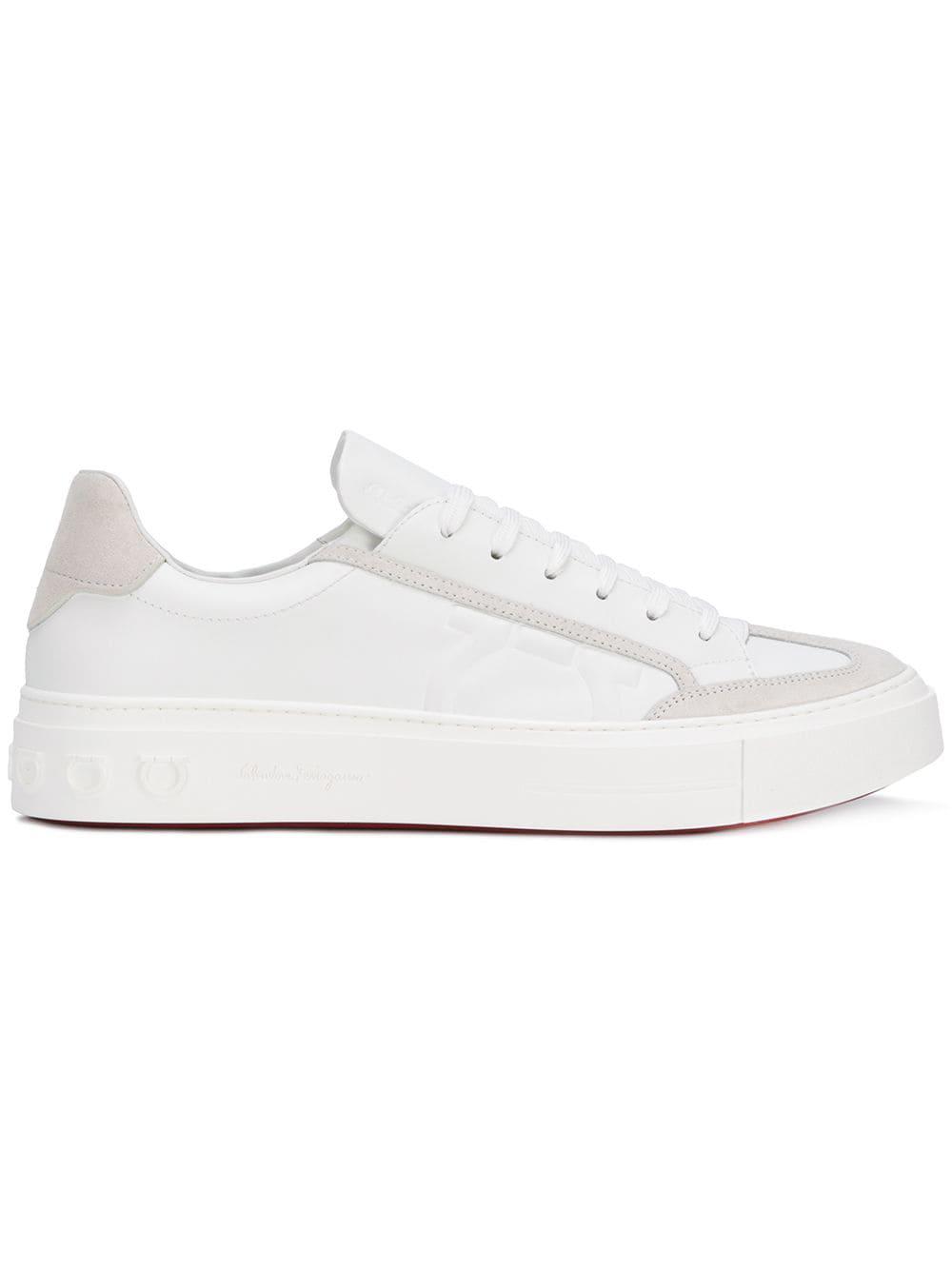 Ferragamo 22AW BORG レザースニーカー_WHITE Ferragamo 22AW BORG レザースニーカー_WHITE 靴・ブーツ・サンダル