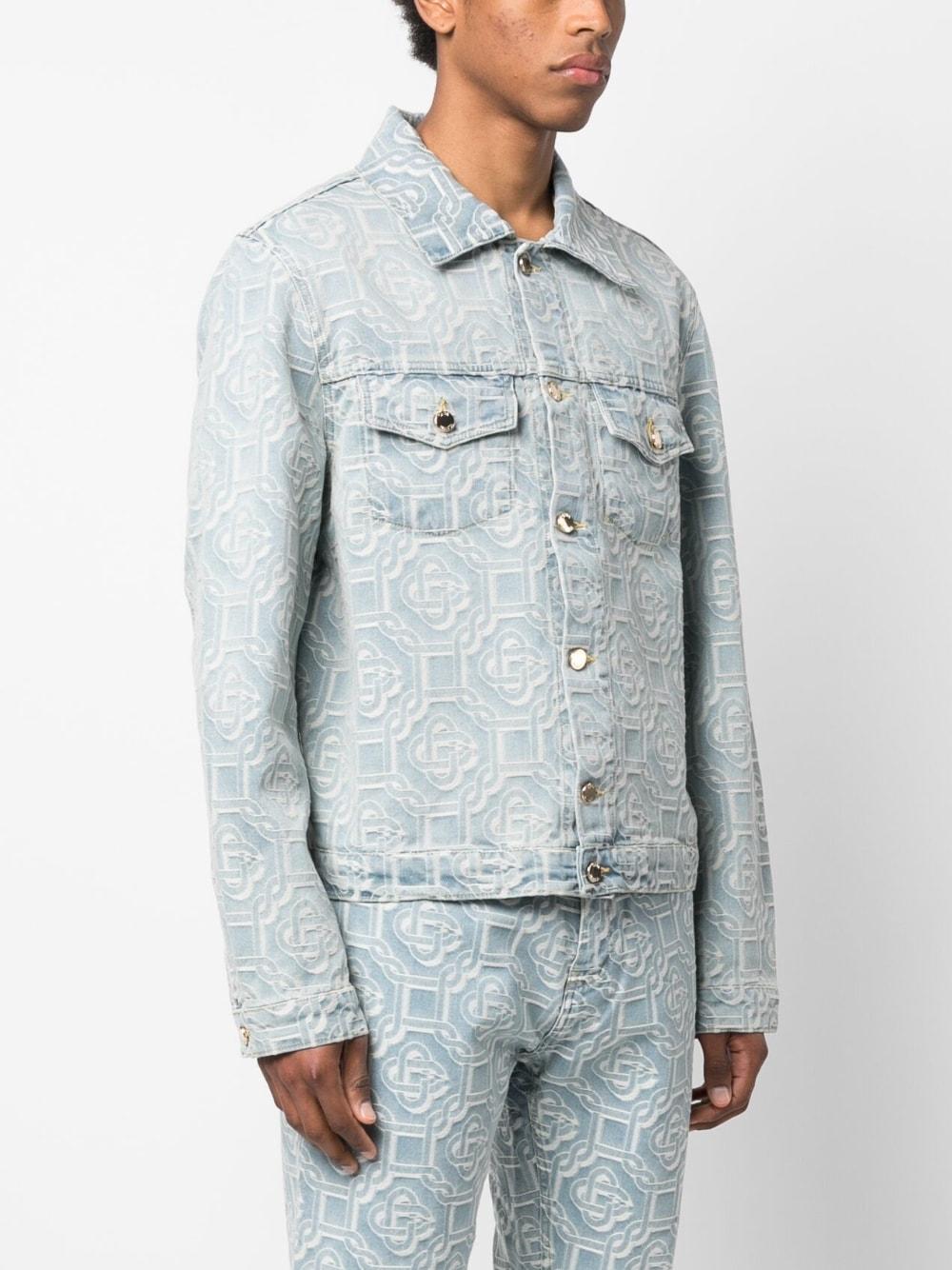 Louis Vuitton Monogram Denim Jacket Men's size 54 Blue