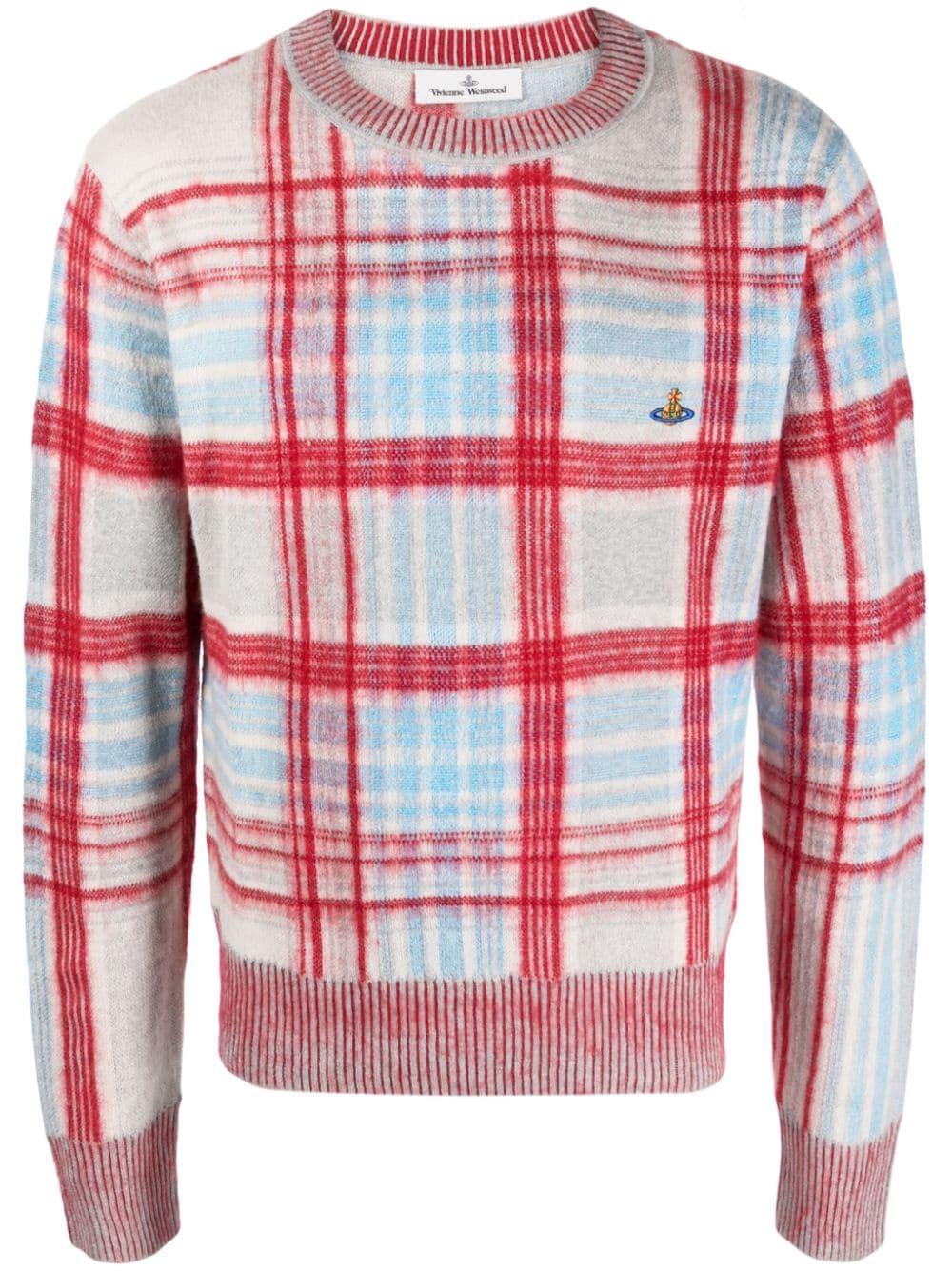 Vivienne Westwood Madras Tartan-Jacquard Jumper in Red for Men