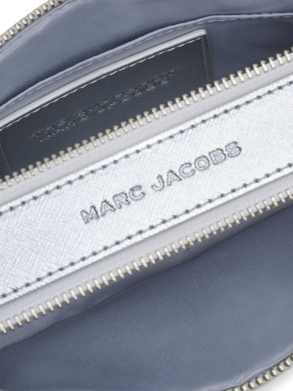 MARC JACOBS The Metallic Snapshot DTM crossgrain leather crossbody bag -  Silver - 2F3HCR056H01040