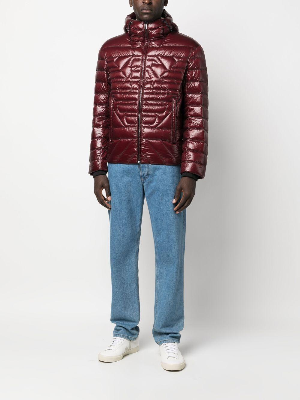 Emporio Armani Short Down Jacket in Red for Men | Lyst