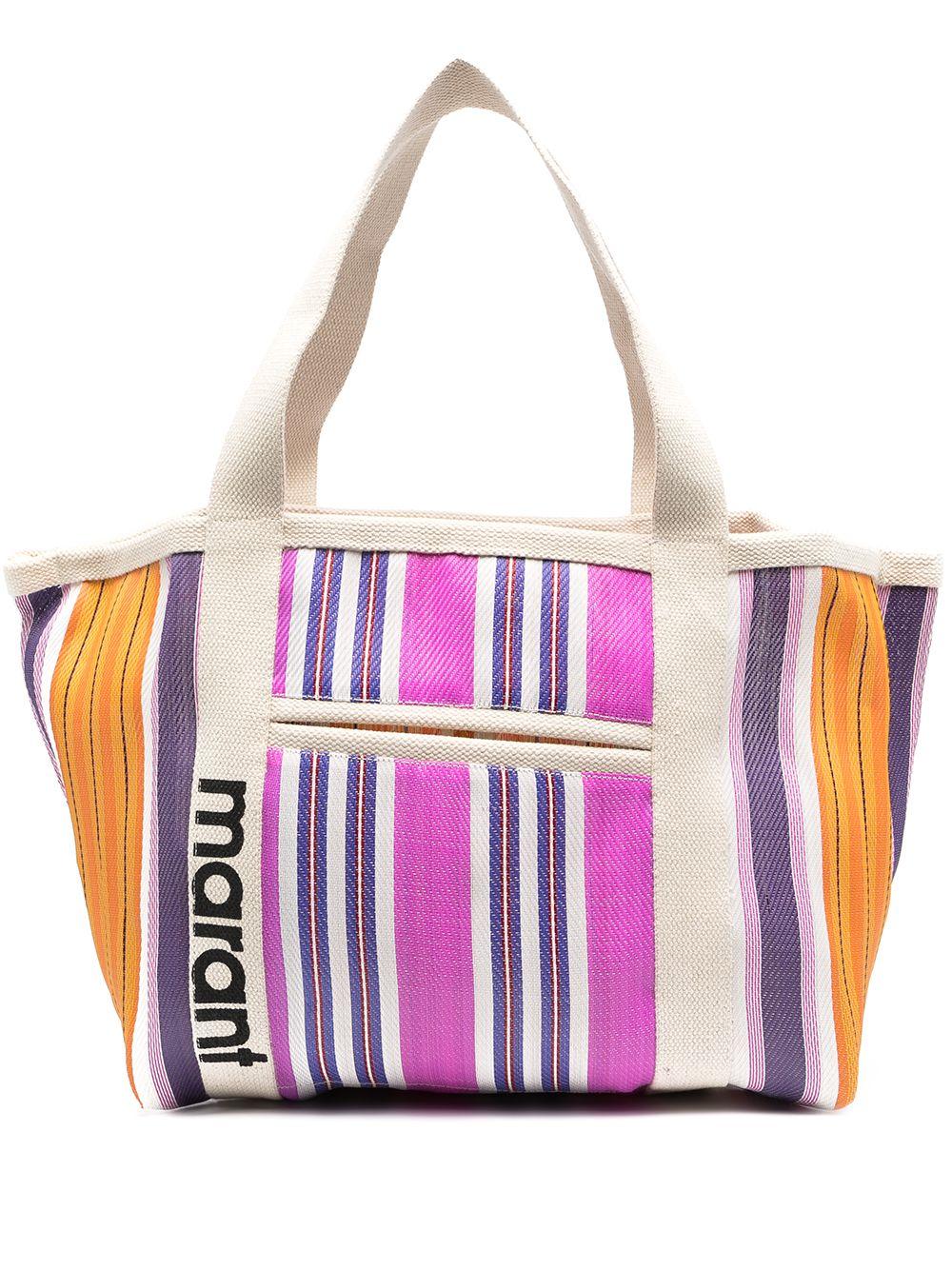 Isabel Darwen Striped Tote Bag in Violet (White) Lyst