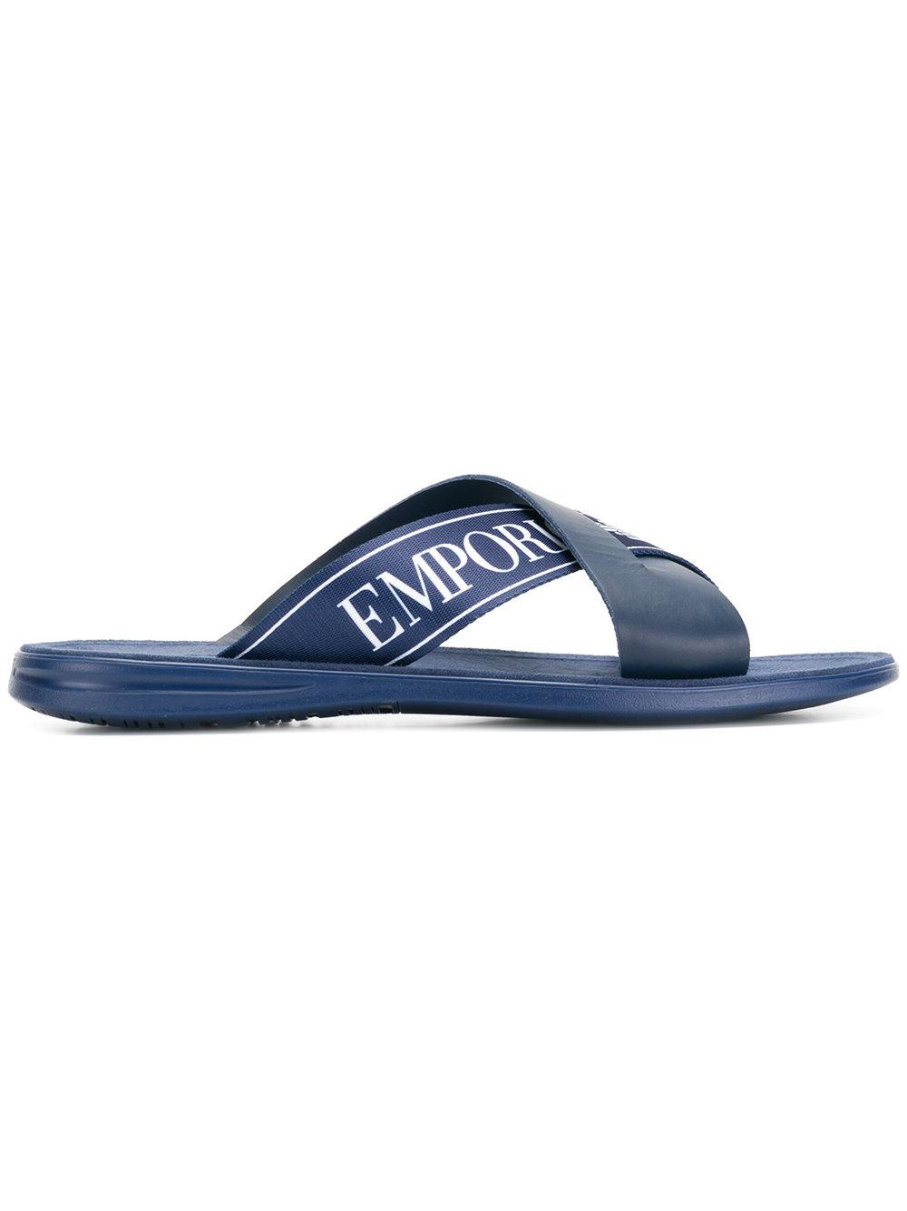 EA7 Emporio Armani Slippers Zwart heren (SLIPPERS - XCP001.XCC22.0002) - GL  Sport (Sluis)