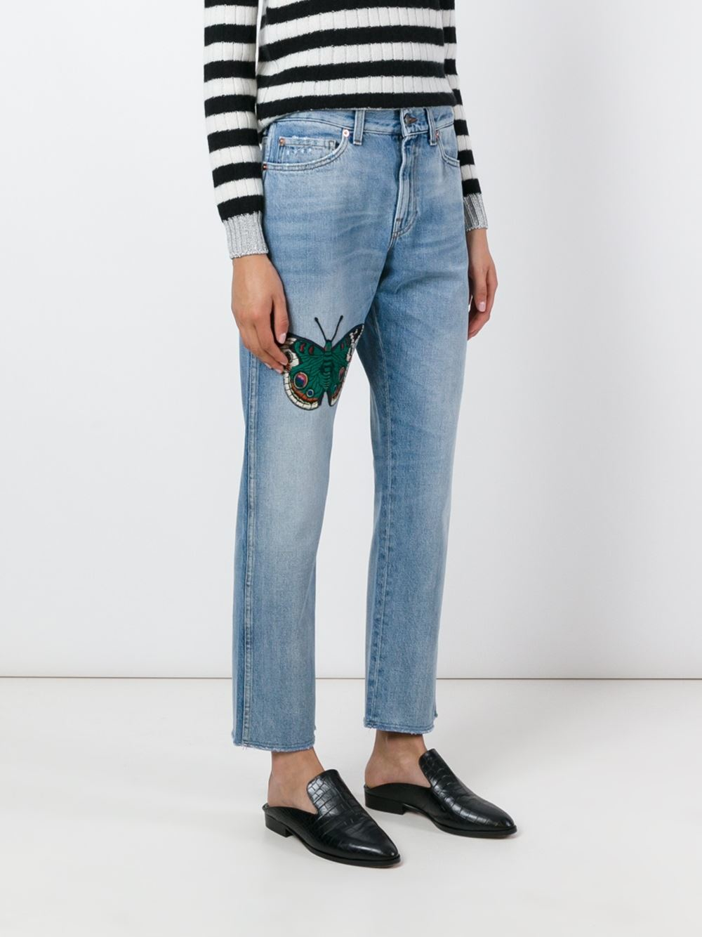 gucci butterfly jeans