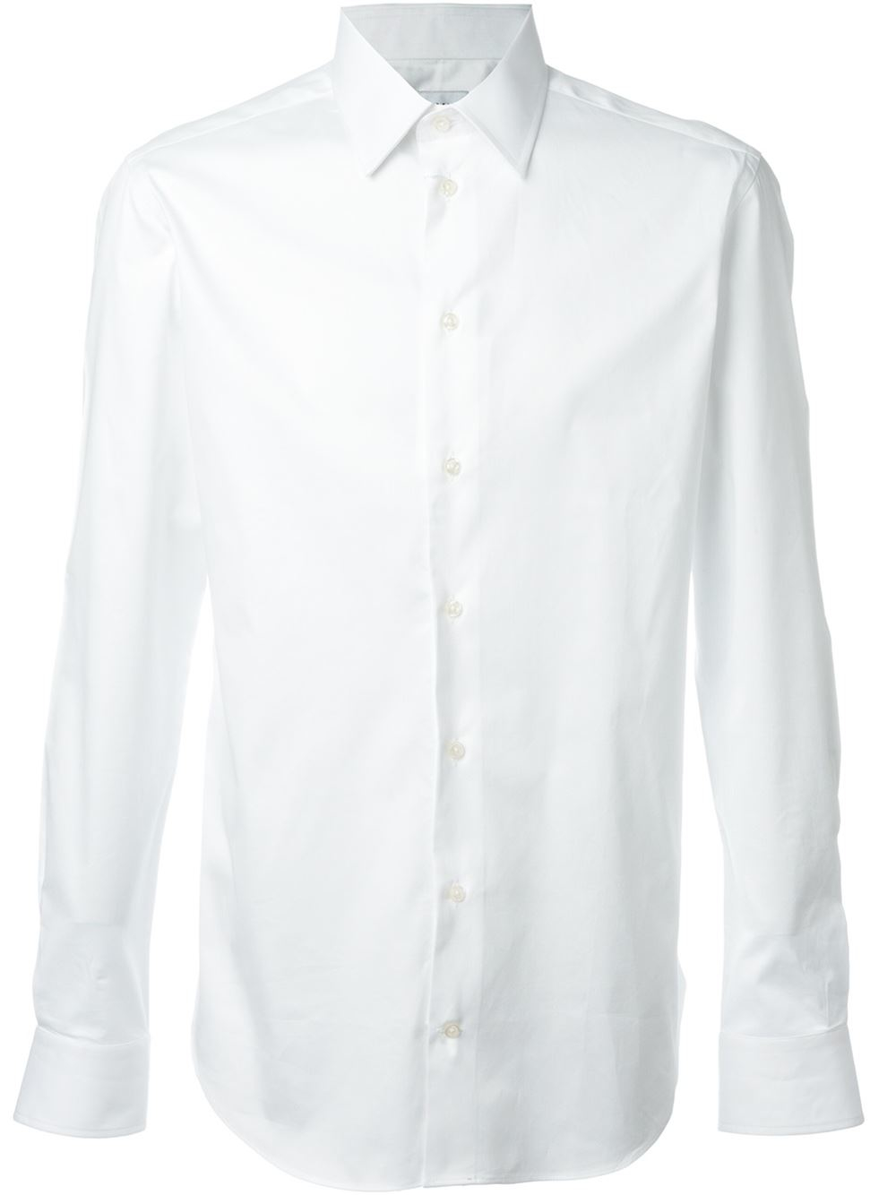 Armani Cotton Italian Collar Shirt in Black for Men - Lyst