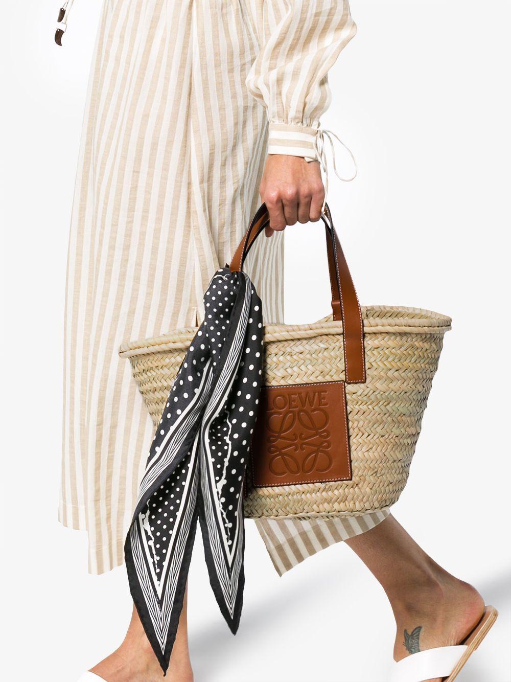 Handbag Review: Loewe Square Raffia Tote - The Brunette Nomad