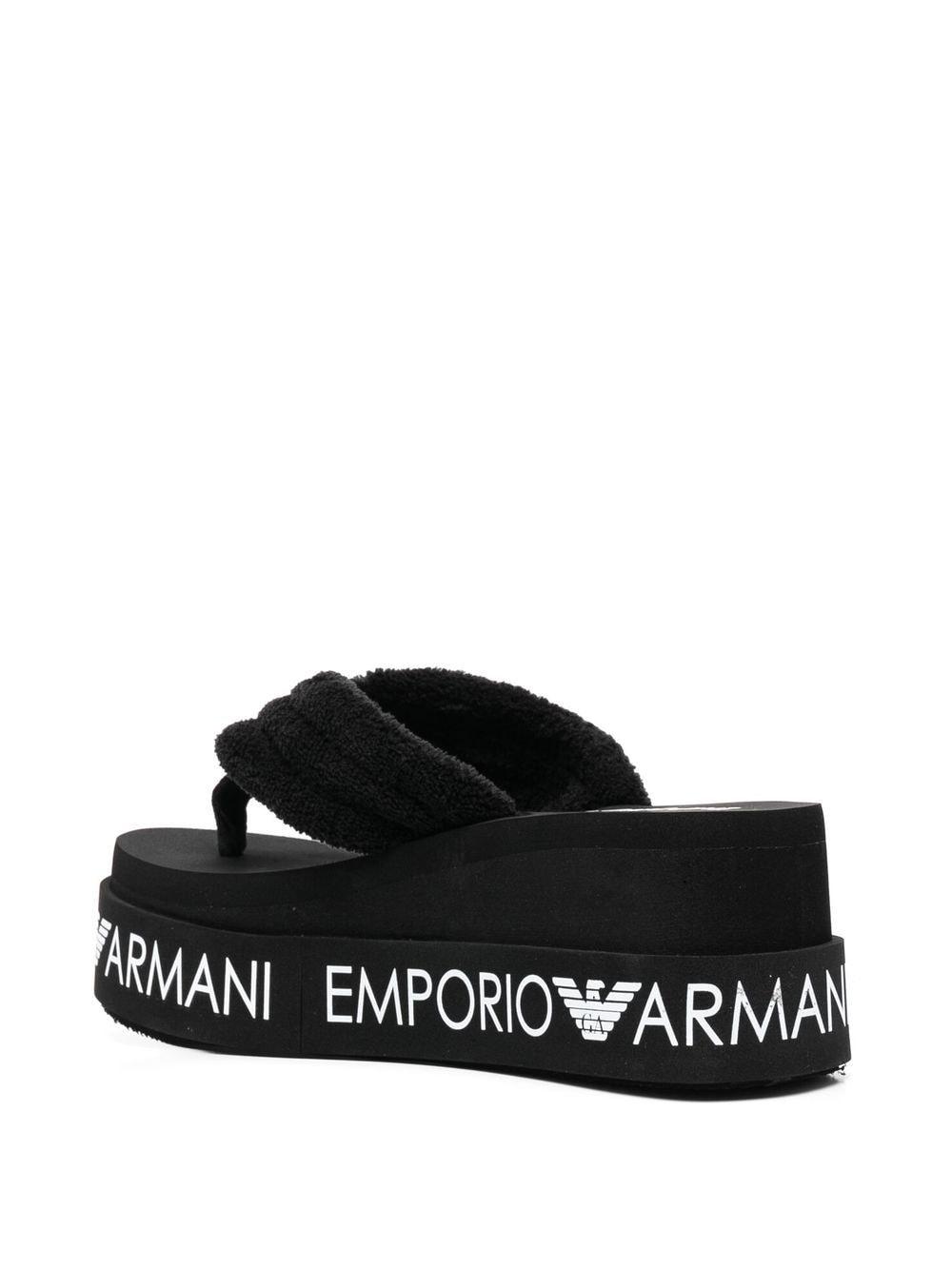 Emporio Armani Sandals Black | Lyst