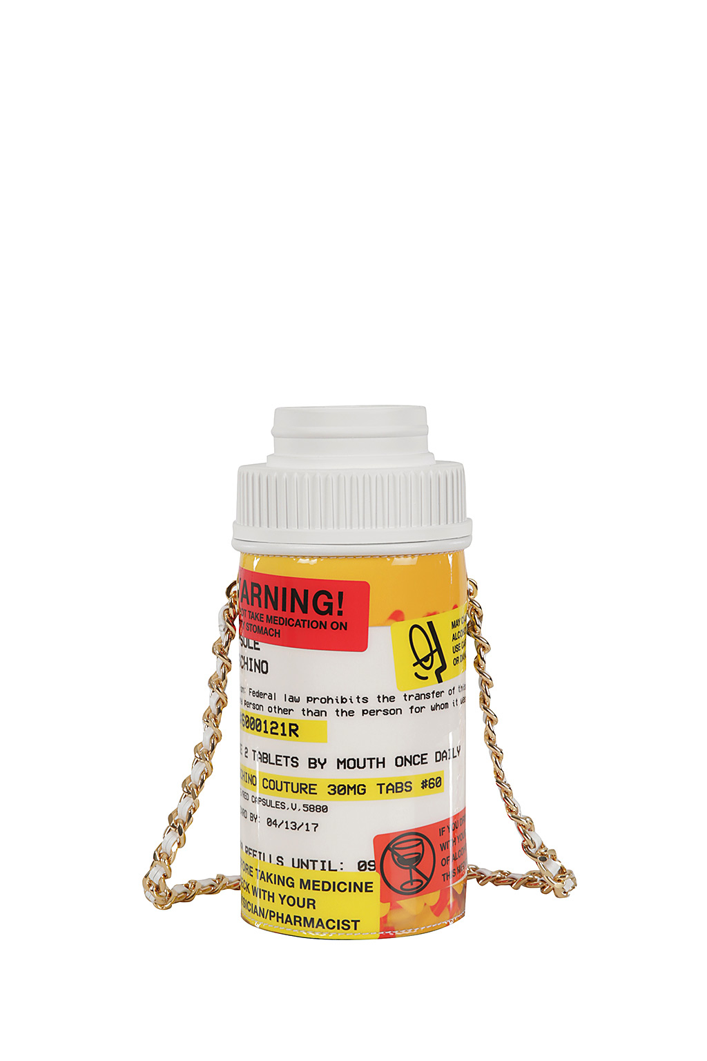 Moschino Pill Bottle Shaped Shoulder Bag in Black