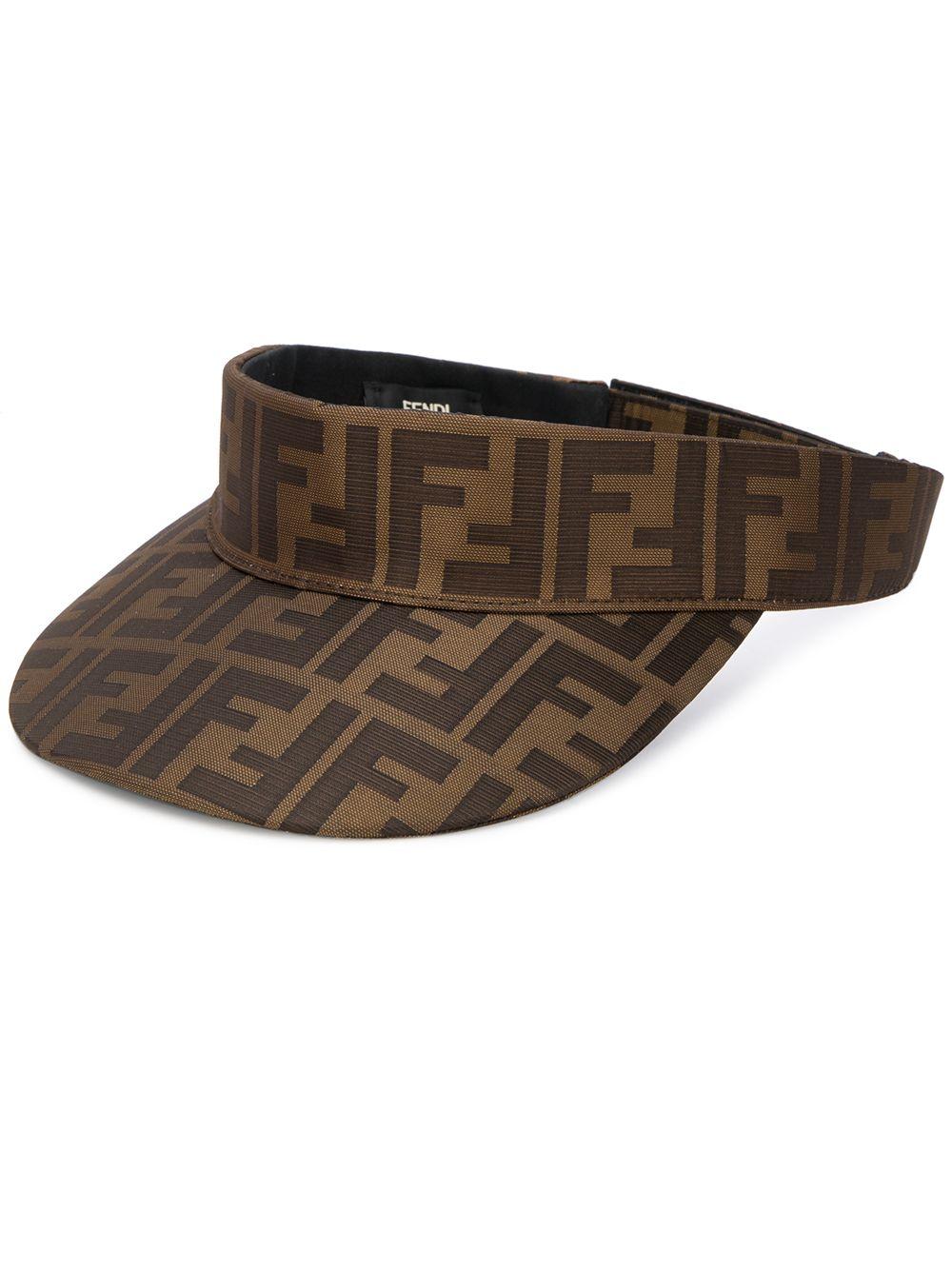 Fendi Ff Pattern Visor Hat in Brown for Men | Lyst