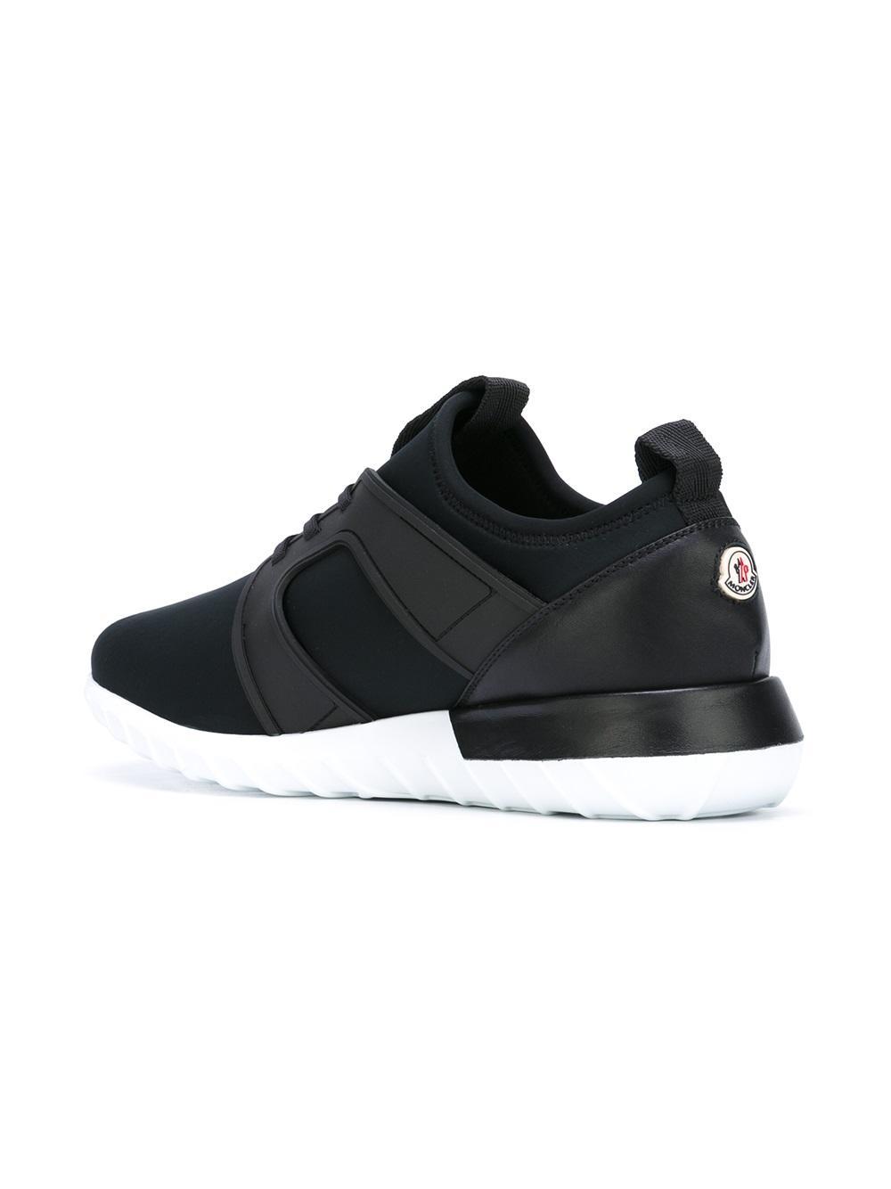 Moncler Emilien Leather Low-Top Sneakers in Black for Men | Lyst