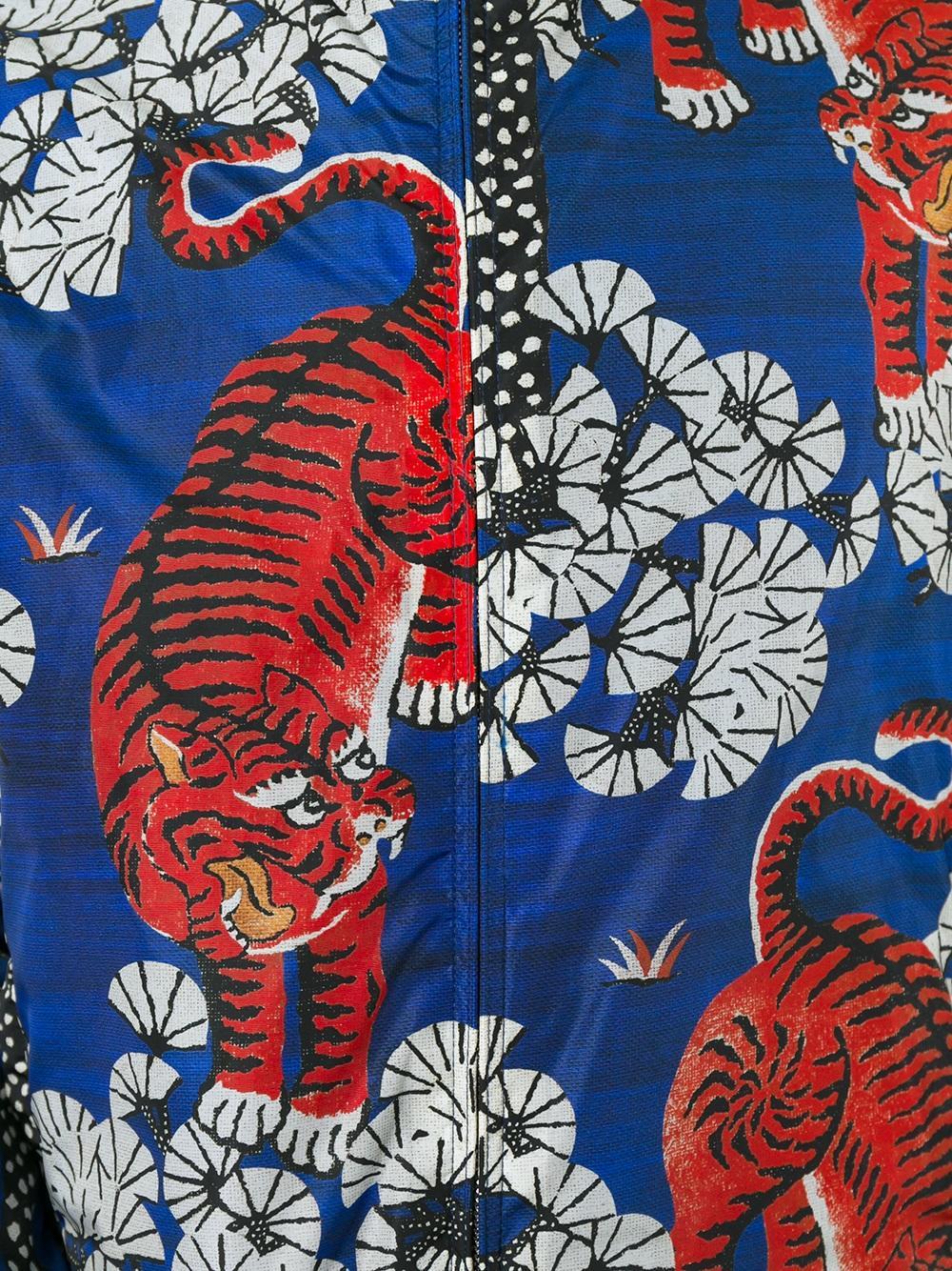 gucci tiger jacket blue