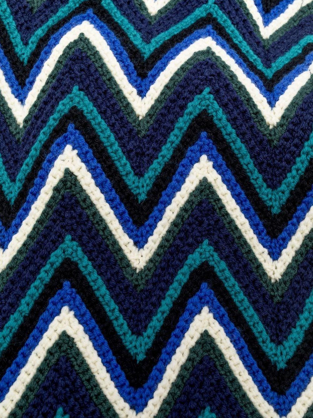 Save 20% Mens Accessories Scarves and mufflers Missoni Wool Zig-zag Embroidered Scarf in Blue for Men 