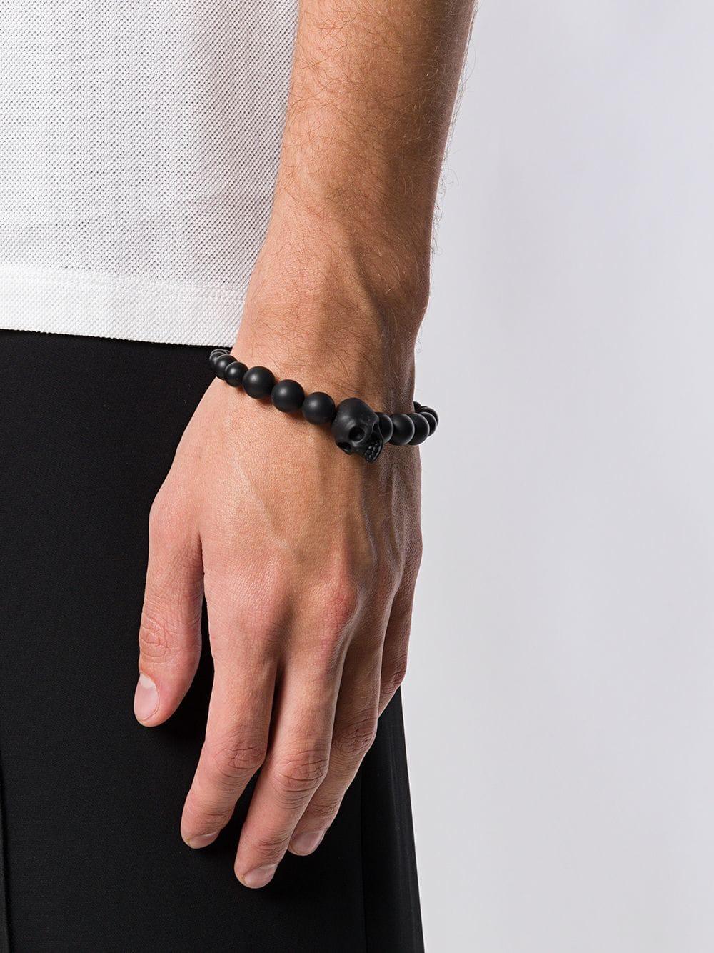 Alexander McQueen Skull Multi-beaded Bracelet in Black for Men 