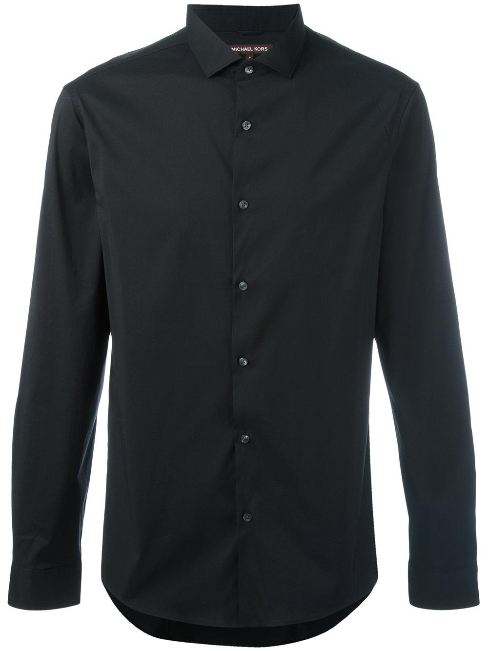 Michael michael kors Long-sleeve Shirt in Black for Men | Lyst