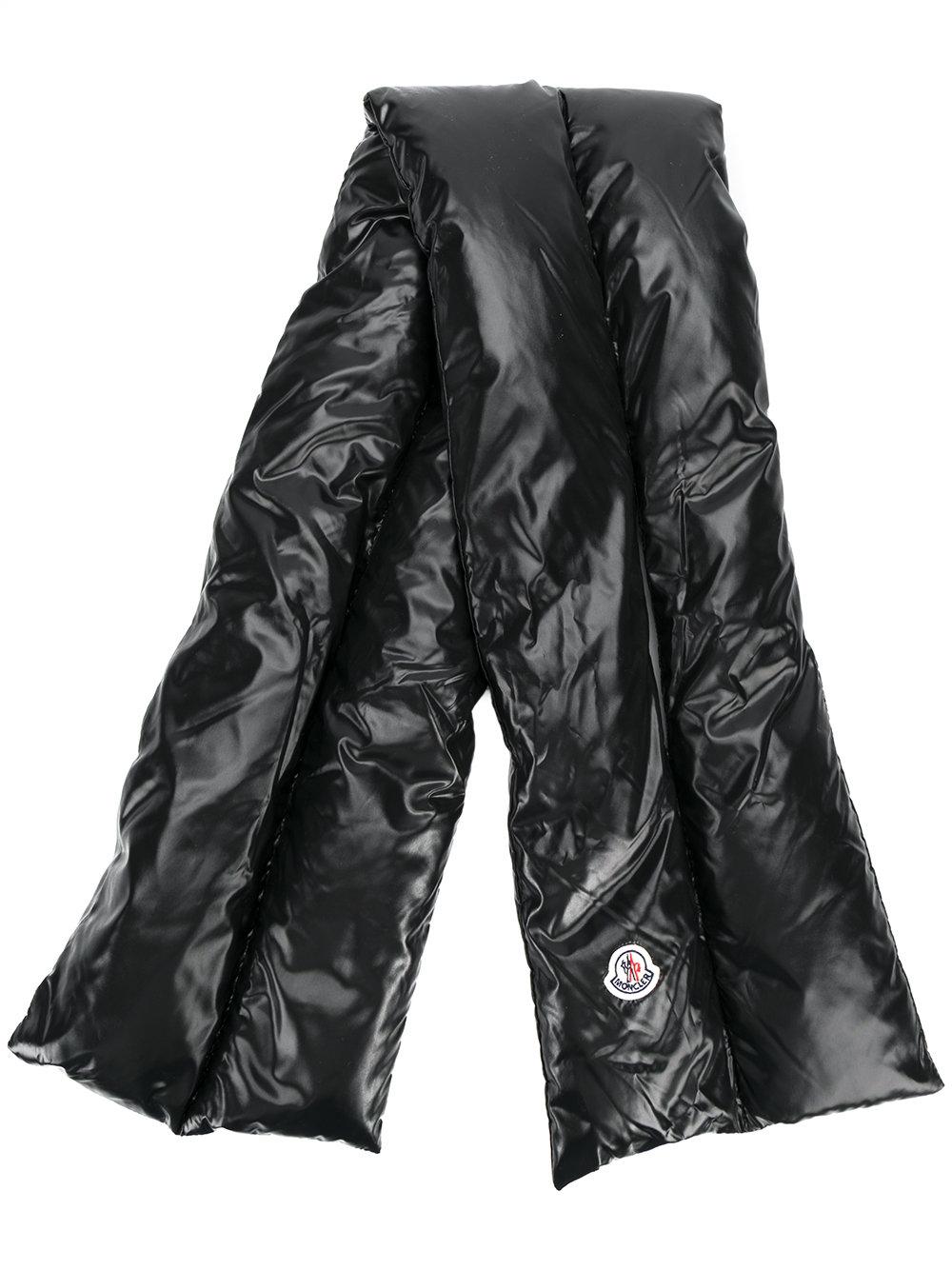 Lyst - Moncler Logo Scarf in Black