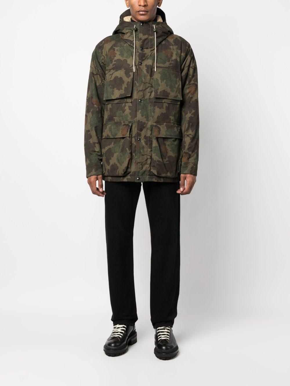 Woolrich Camouflage Cotton Jacket in Green for Men | Lyst
