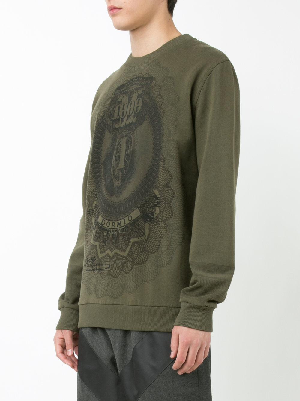 Givenchy Printed Sweatshirt in Green for Men - Lyst