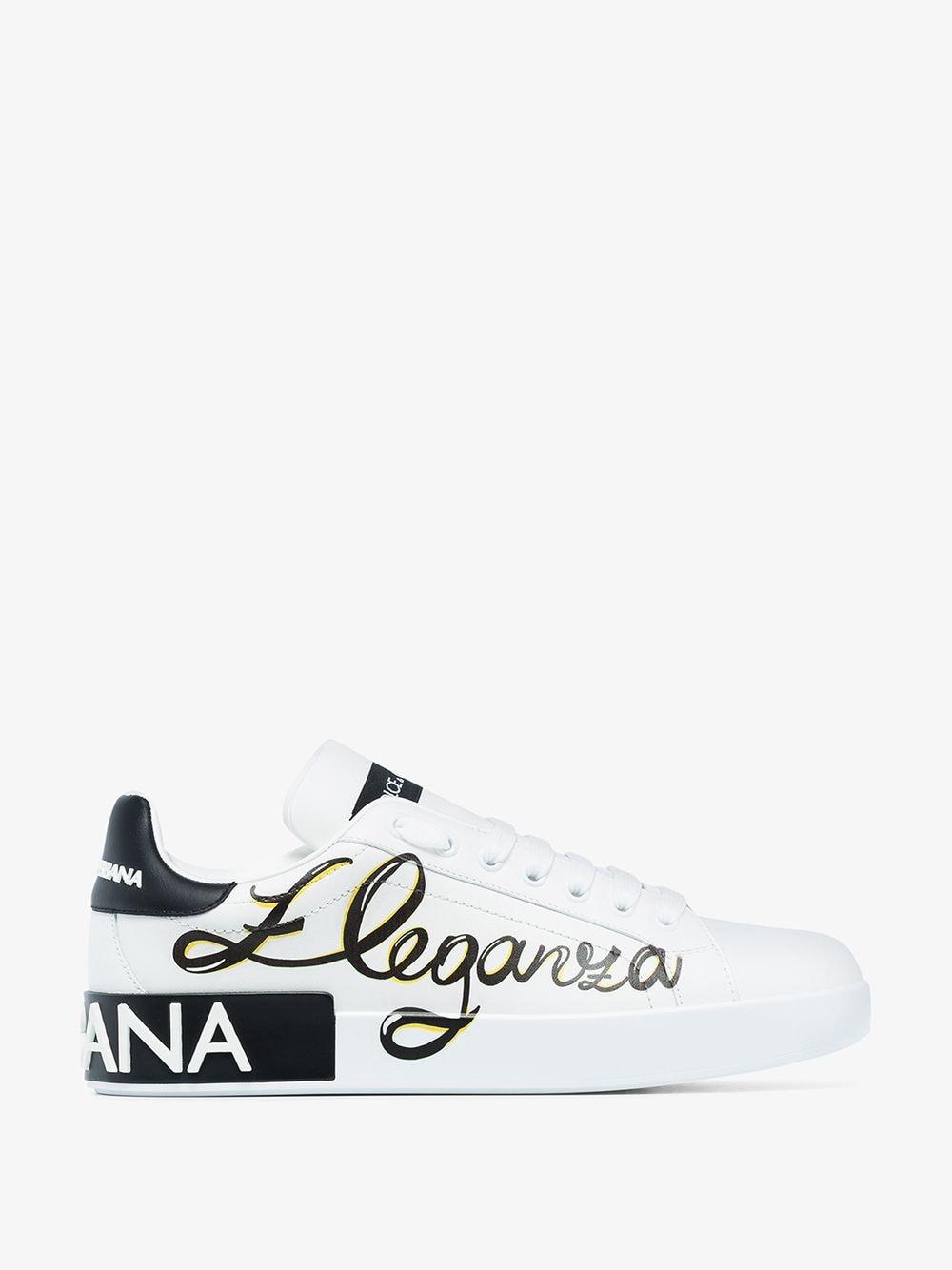 Dolce & Gabbana White Portofino Eleganza Sneakers | Lyst