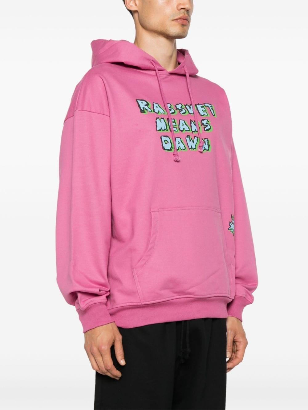 RASSVET PACCBET MEN BIG LOGO SWEAT ピンク L Rassvet (PACCBET) Turtleneck Sweater - Pink/Fluo green
