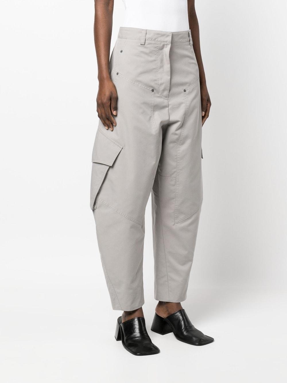 Loewe Cotton Blend Cargo Trousers in White | Lyst
